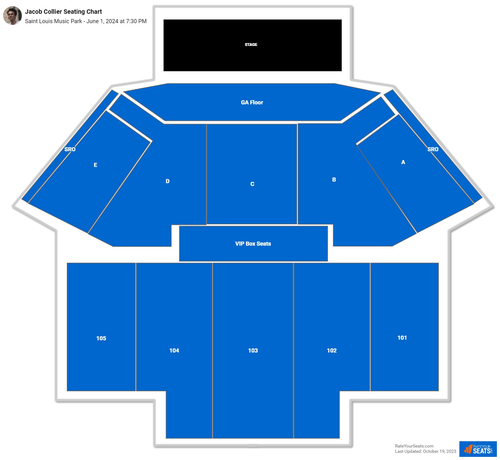 Jacob Collier seating chart Saint Louis Music Park