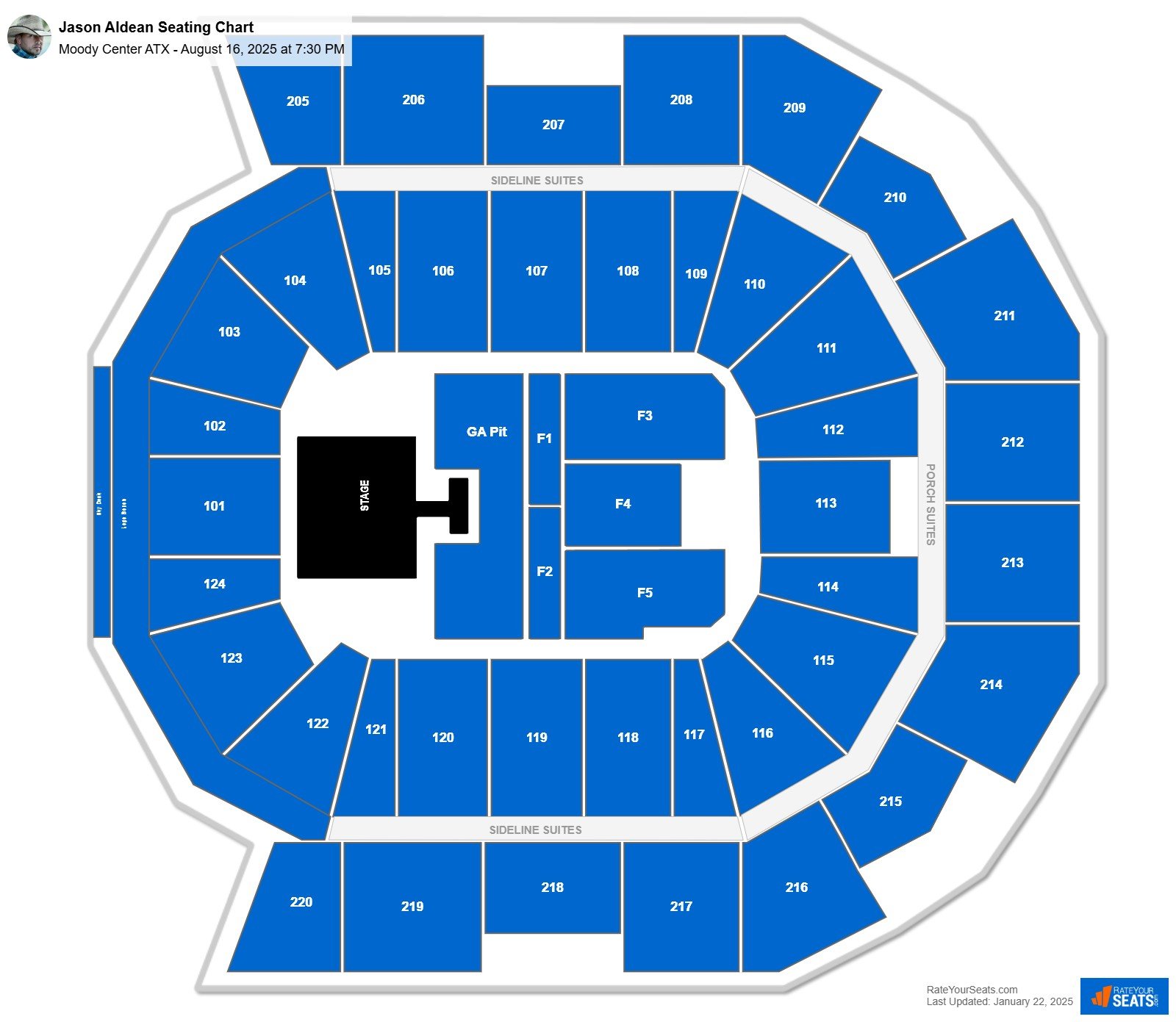 Jason Aldean seating chart Moody Center ATX