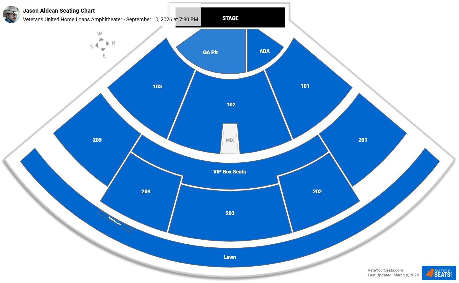 Jason Aldean seating chart Veterans United Home Loans Amphitheater