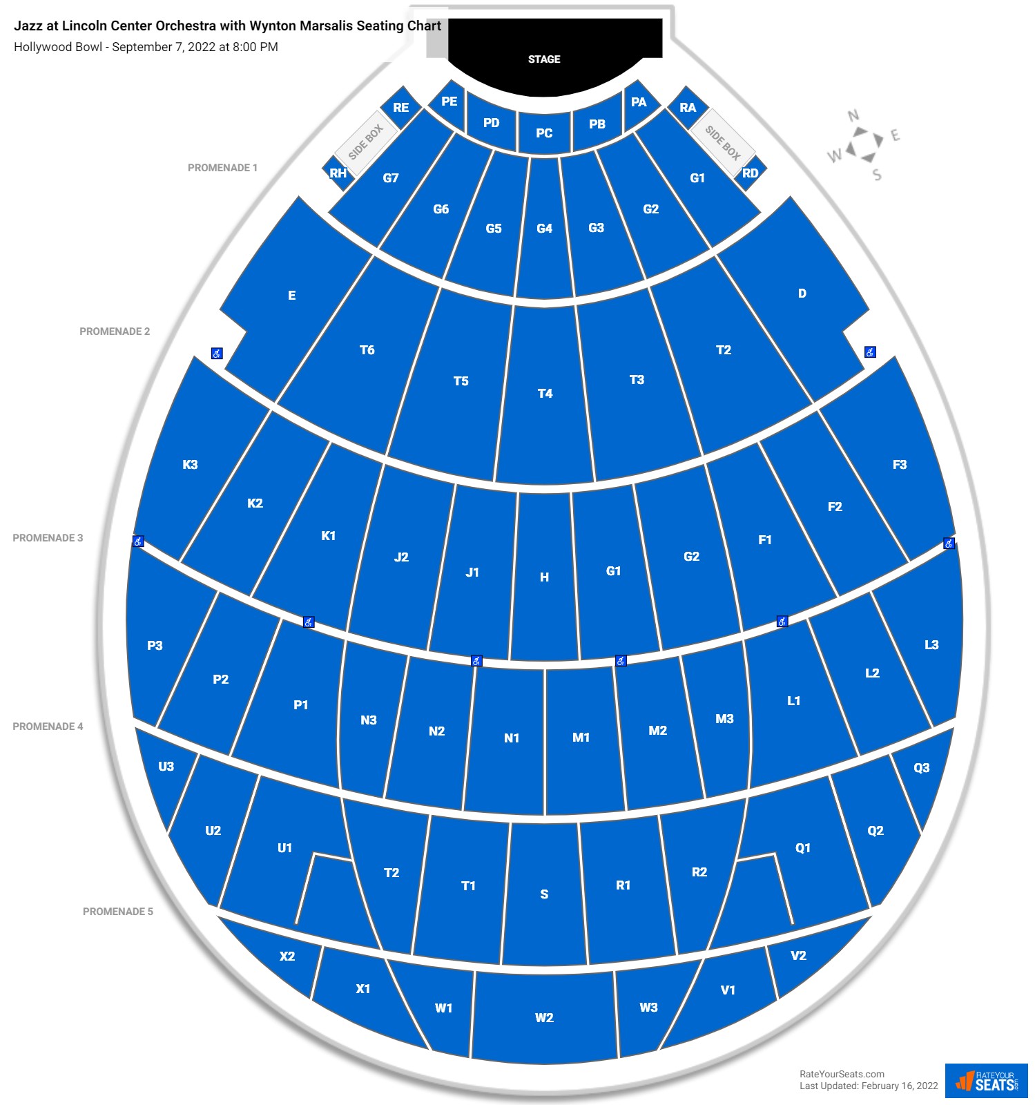 Jazz at Lincoln Center Orchestra with Wynton Marsalis seating chart Hollywood Bowl