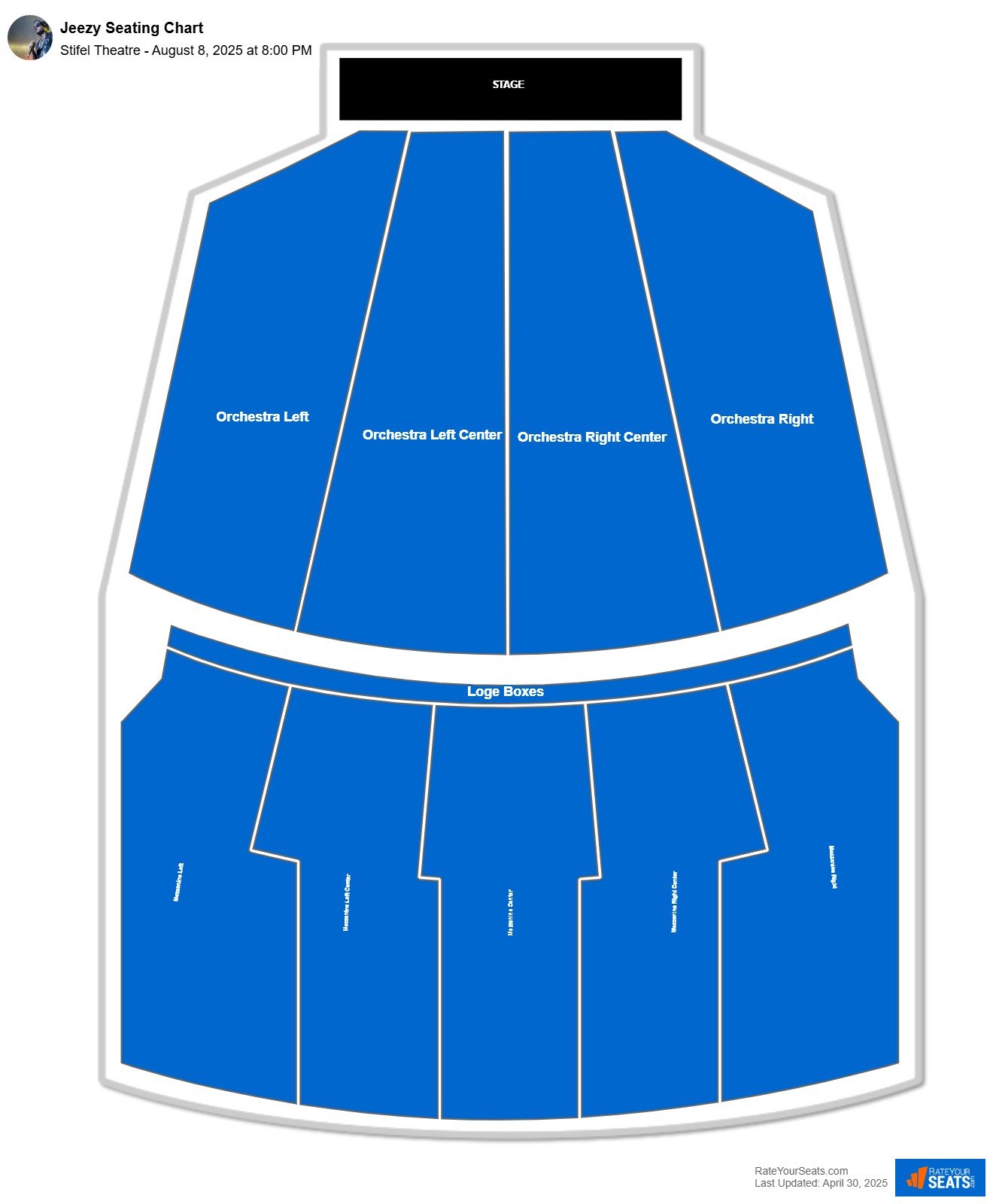 Jeezy seating chart Stifel Theatre