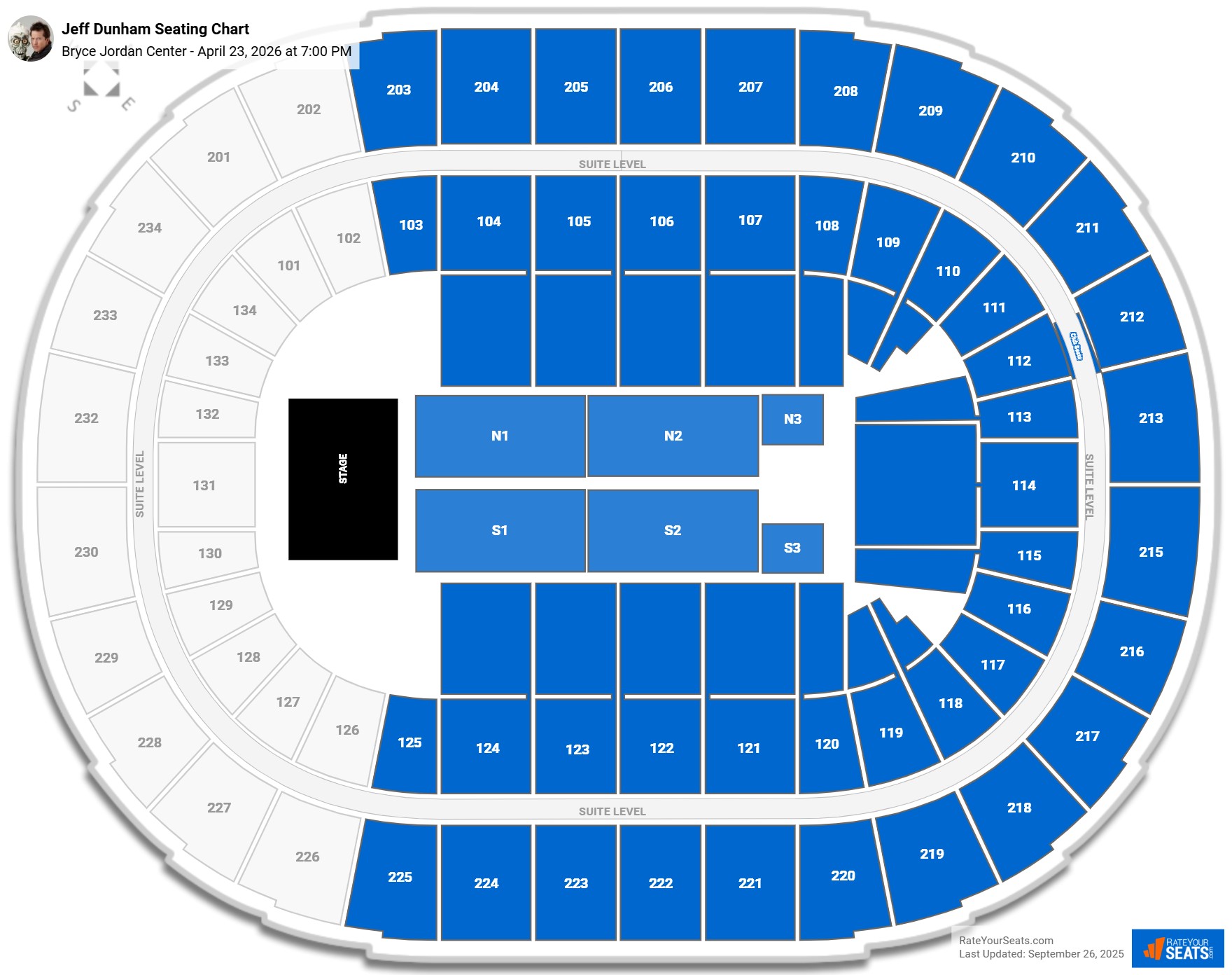 Jeff Dunham seating chart Bryce Jordan Center