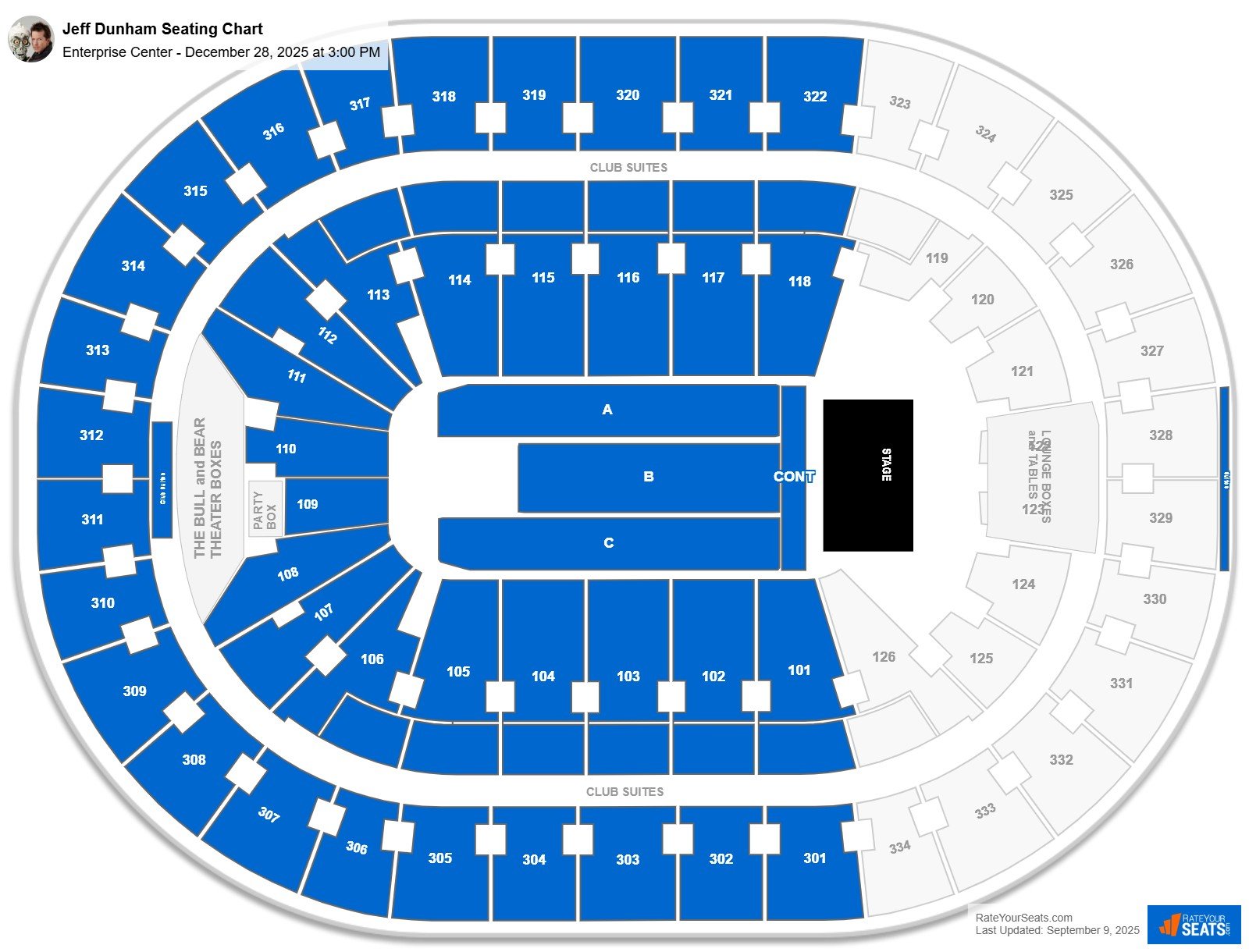 Jeff Dunham seating chart Enterprise Center
