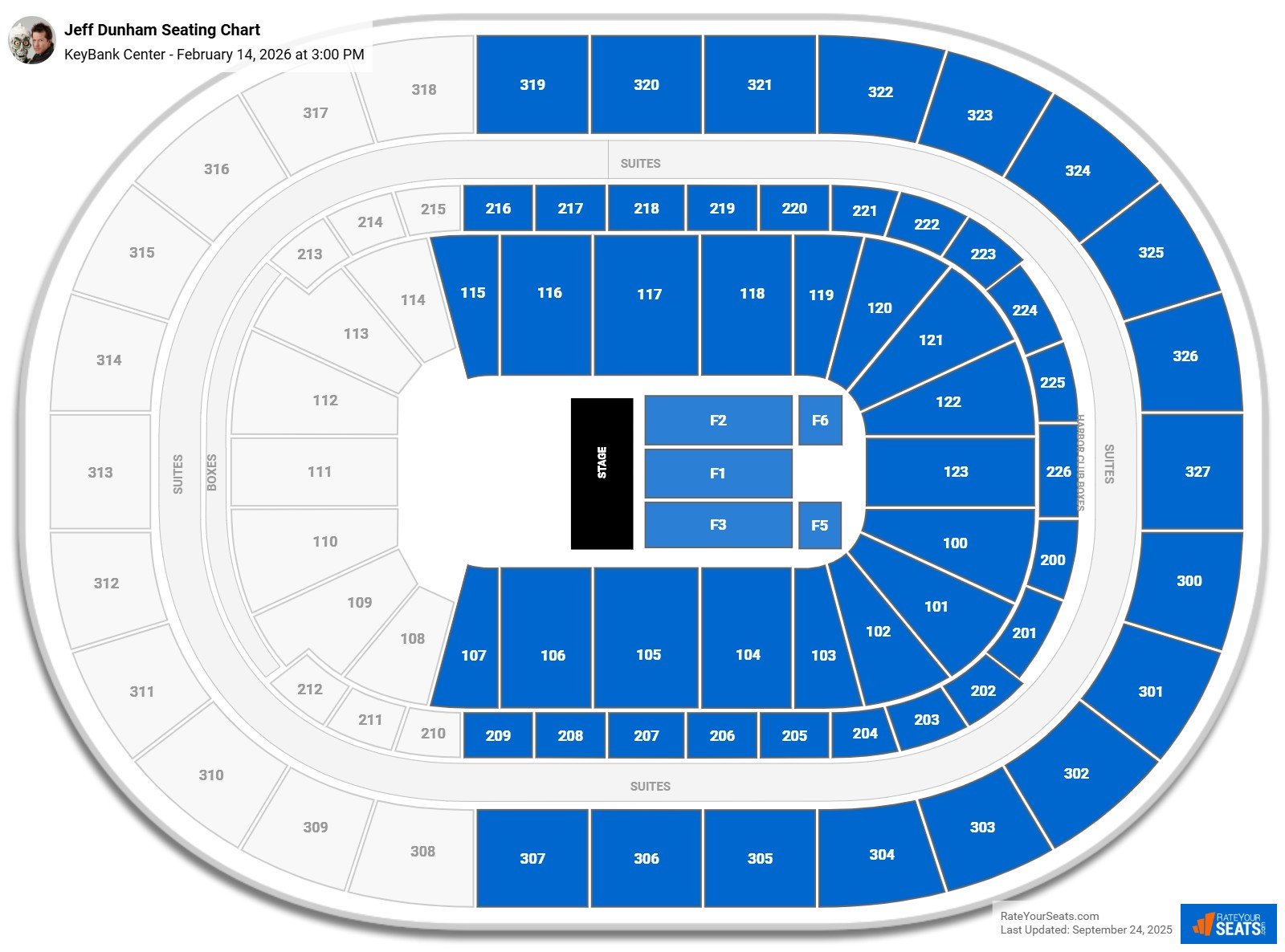 Jeff Dunham seating chart KeyBank Center