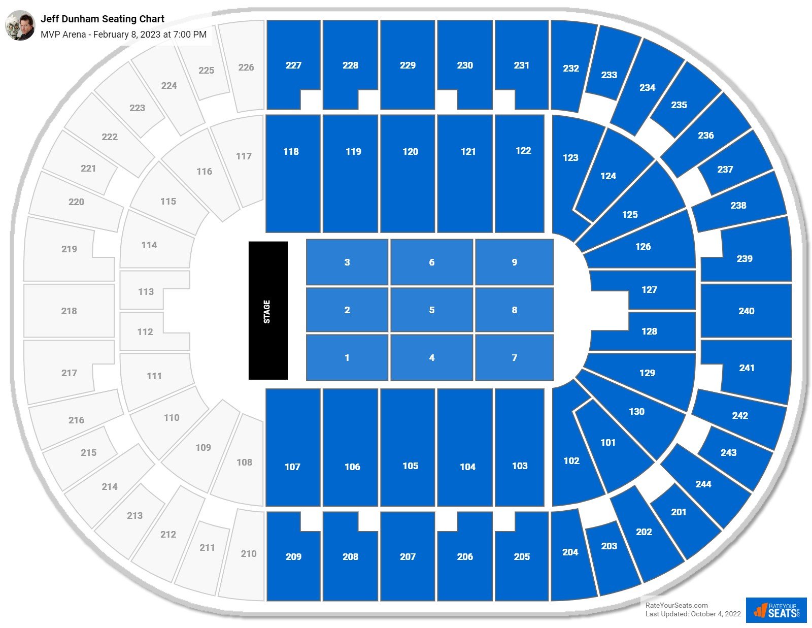 Jeff Dunham seating chart MVP Arena
