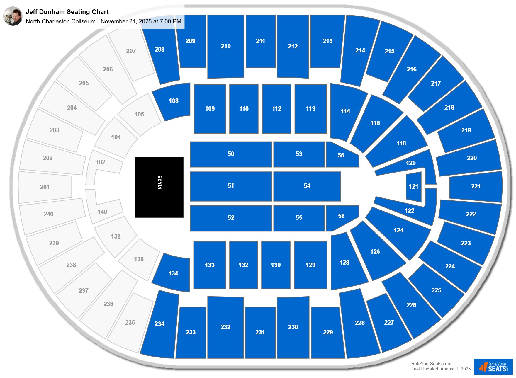 Jeff Dunham seating chart North Charleston Coliseum