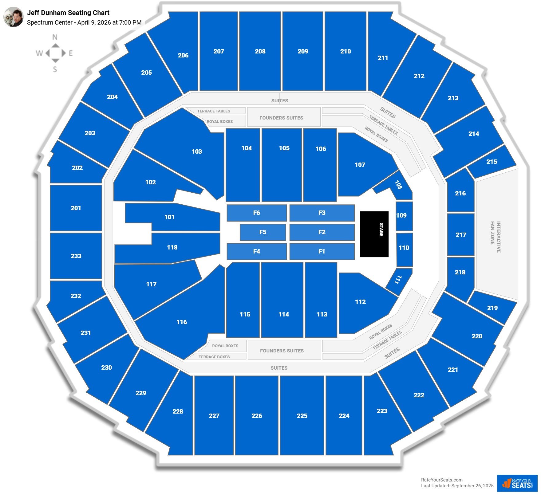 Jeff Dunham seating chart Spectrum Center