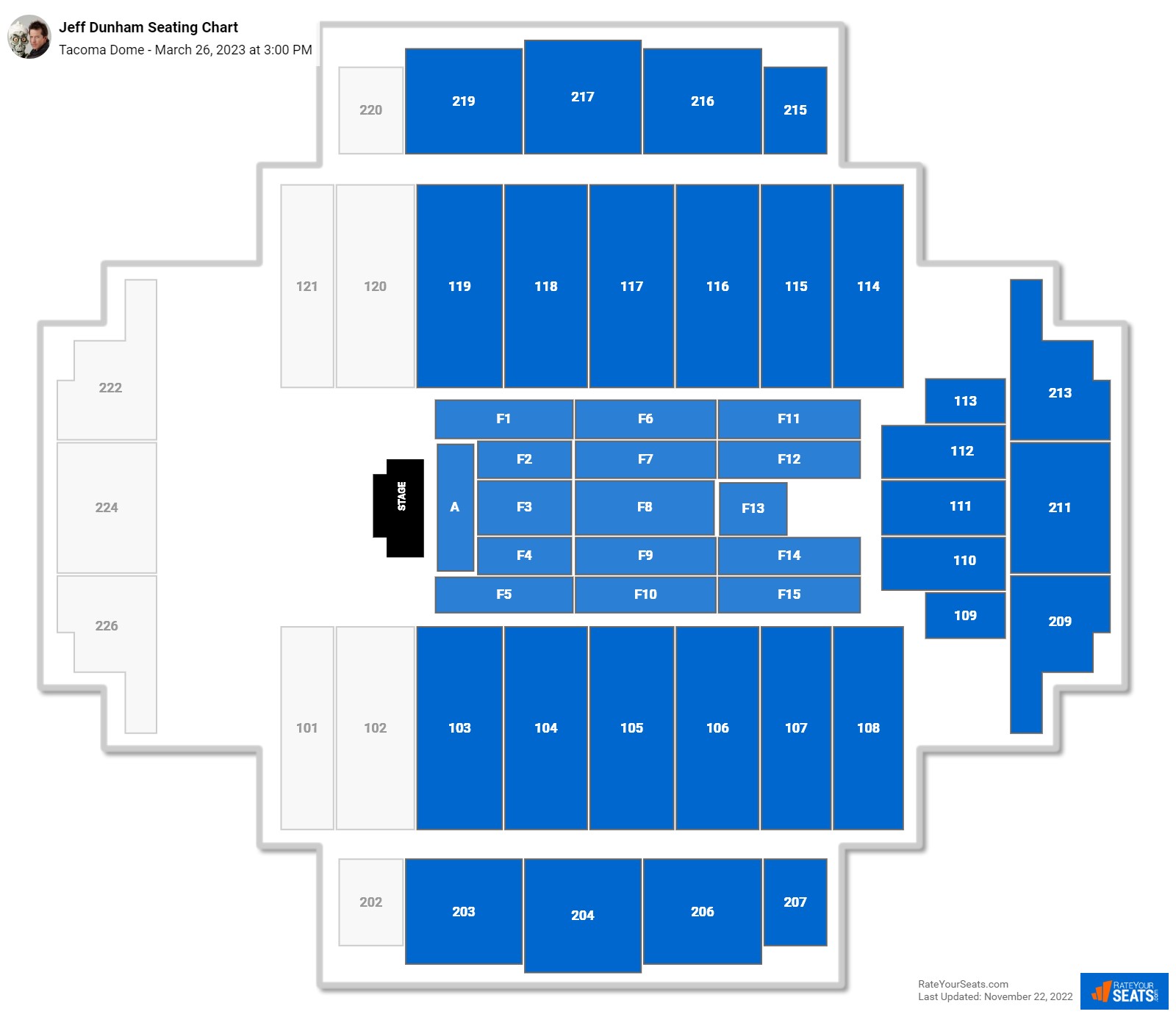 Jeff Dunham seating chart Tacoma Dome