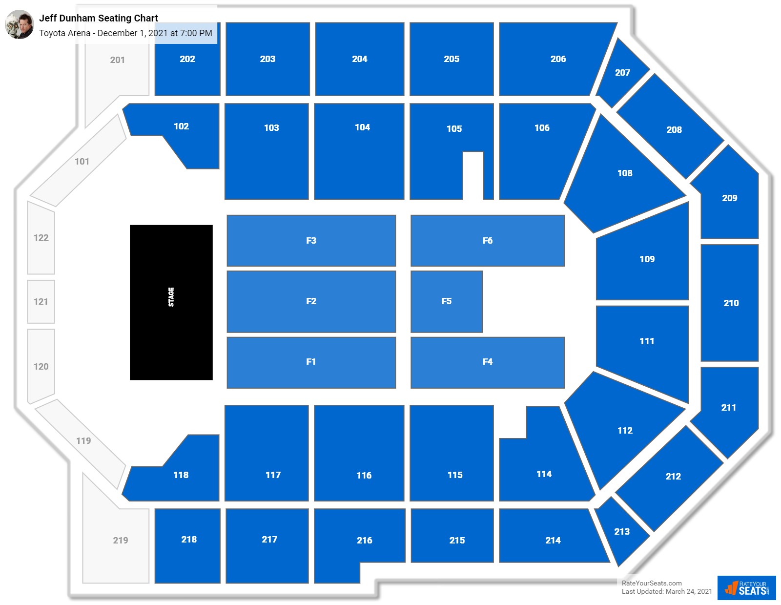 Toyota Arena Seating Chart