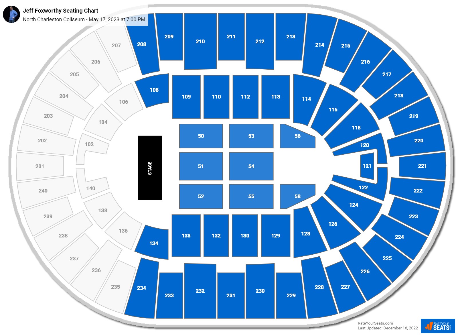 Jeff Foxworthy seating chart North Charleston Coliseum