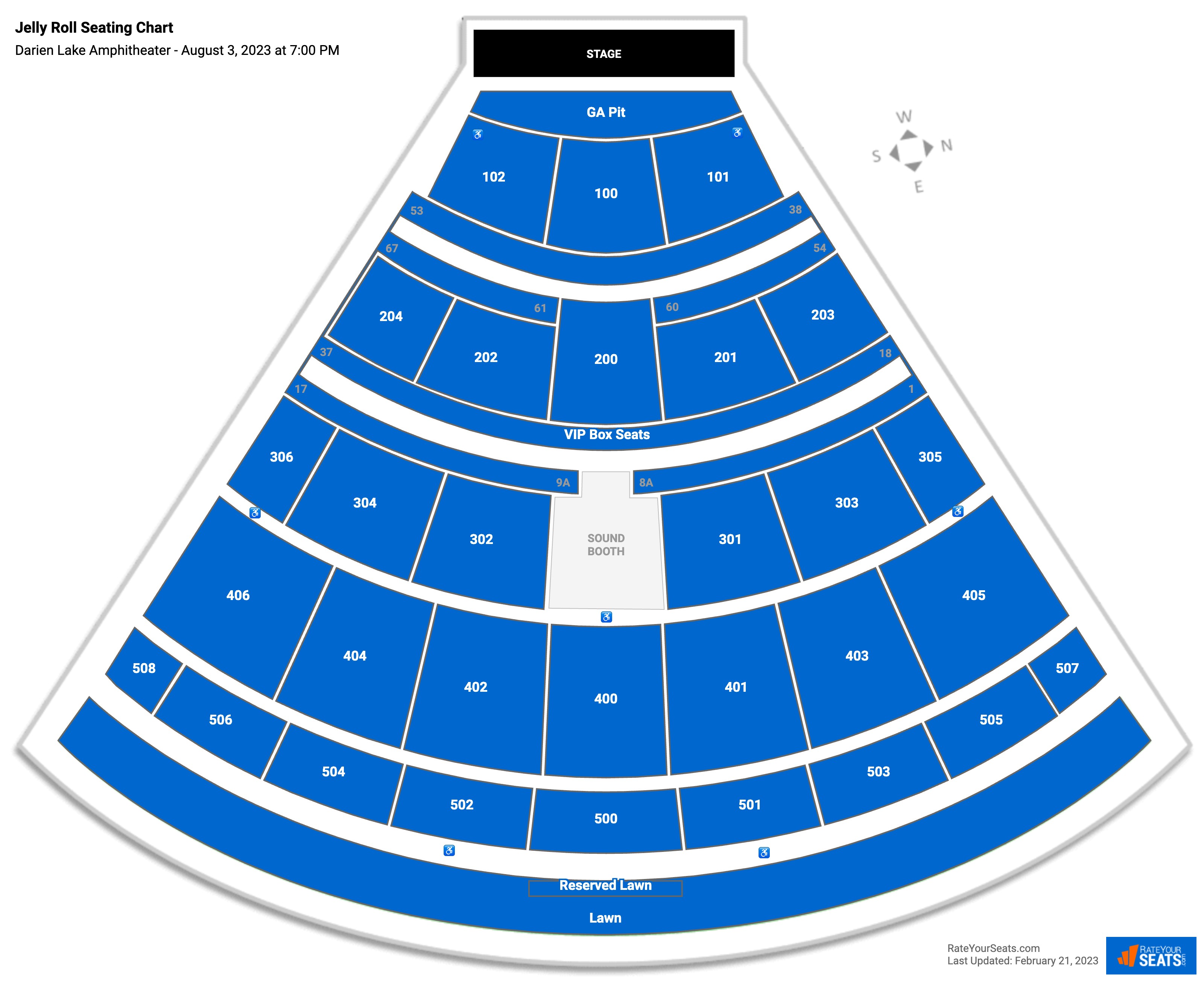 Darien Lake Amphitheater Seating Chart