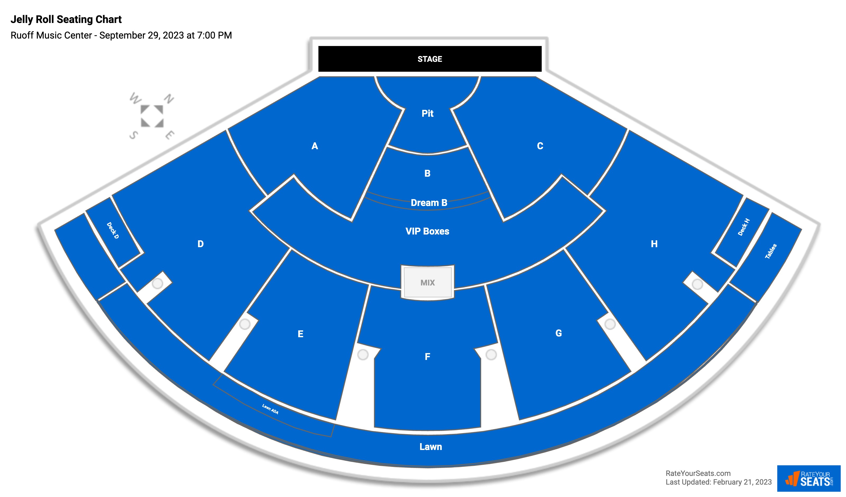 Jelly Roll seating chart Ruoff Music Center