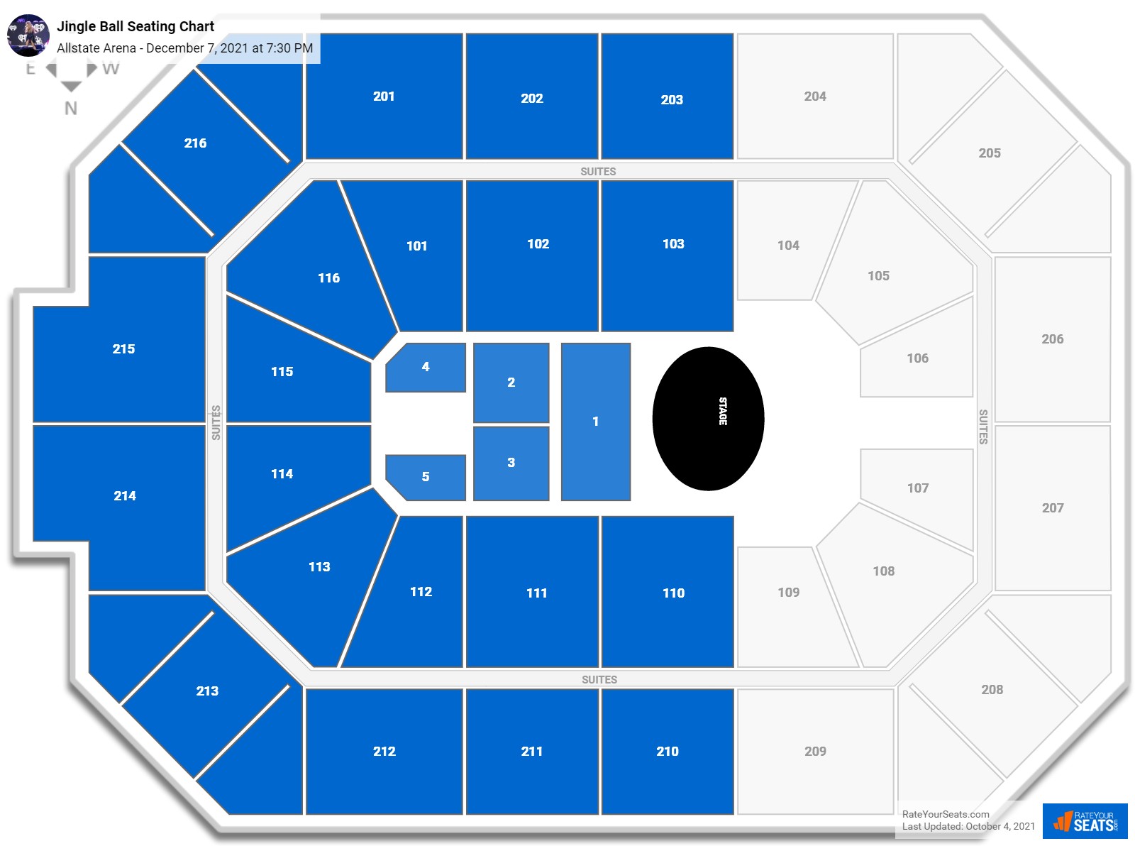 Jingle Ball seating chart Allstate Arena
