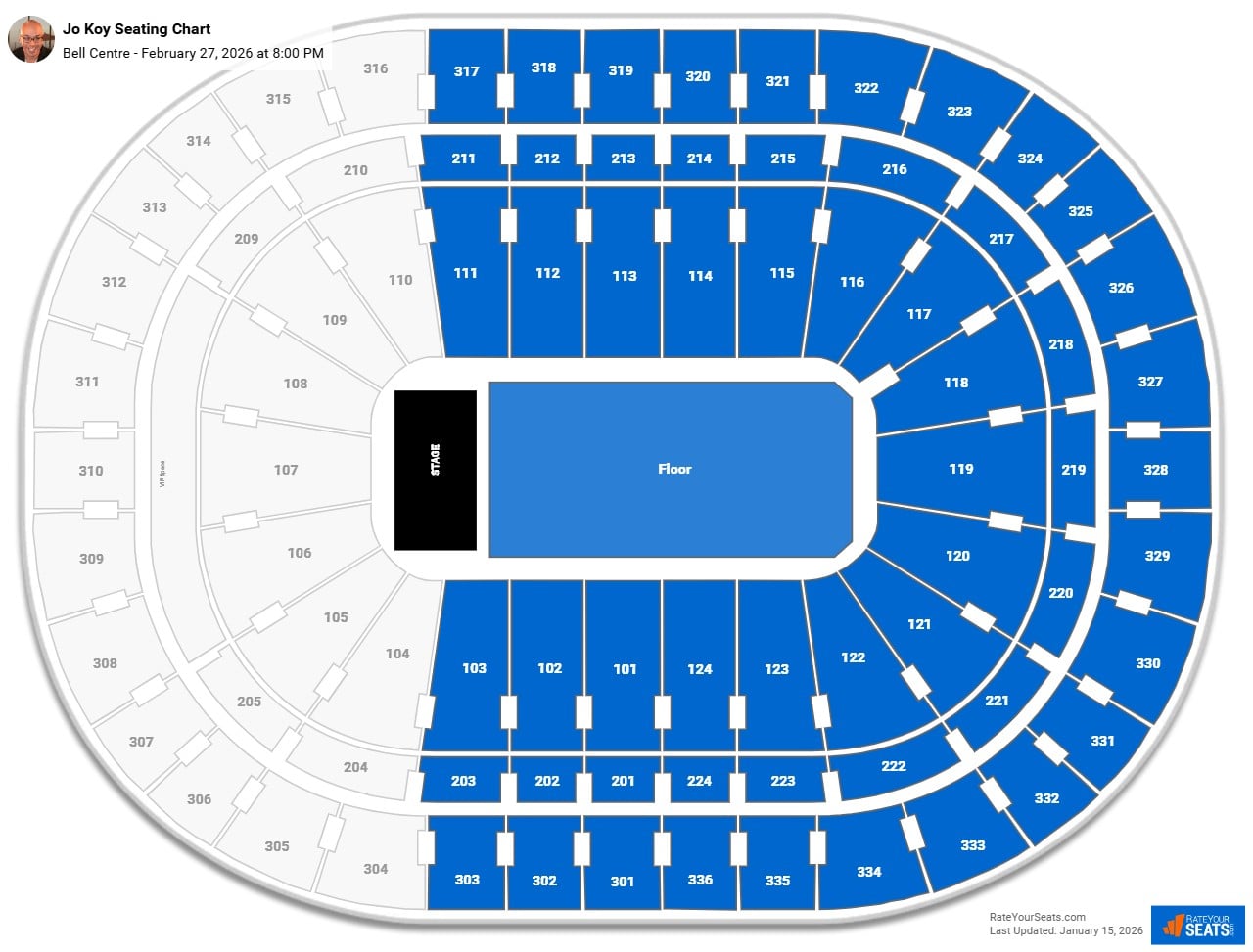 Jo Koy seating chart Bell Centre
