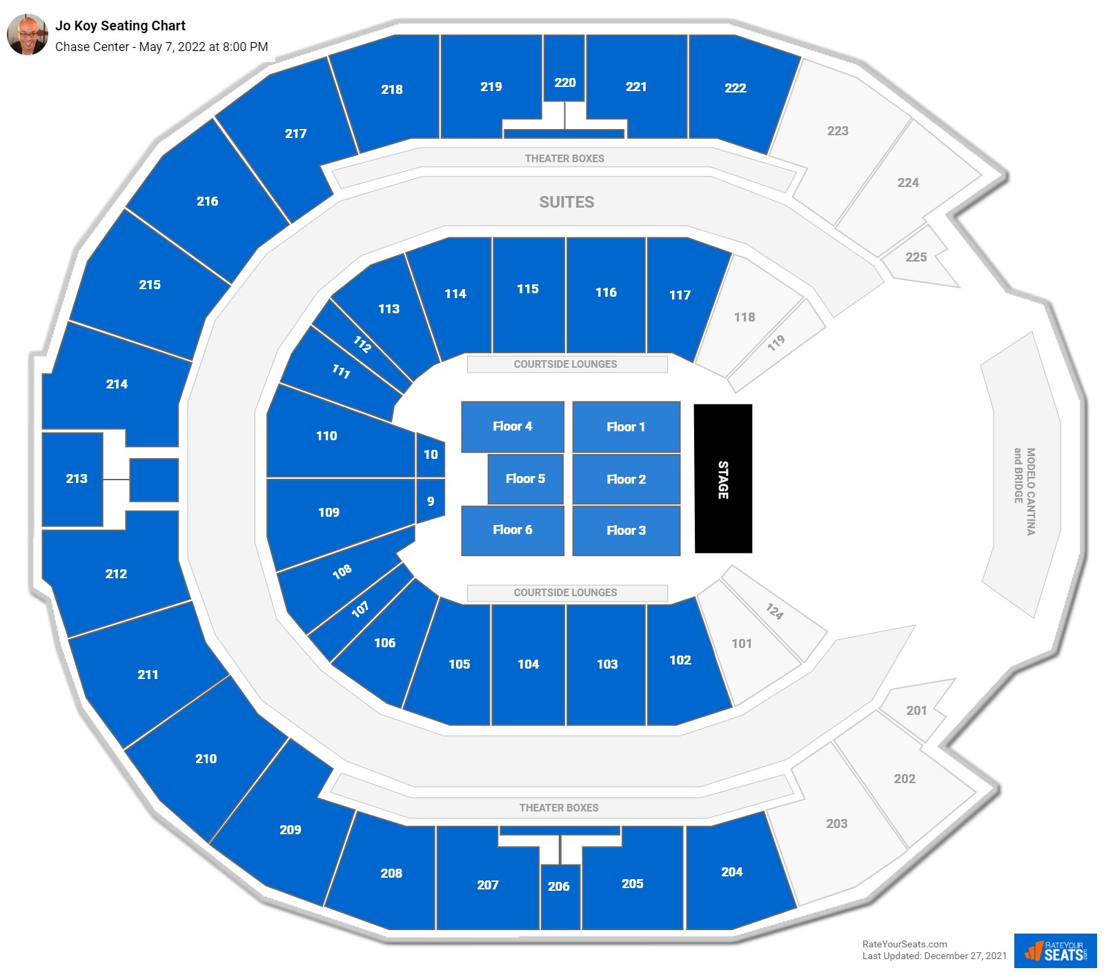 Jo Koy seating chart Chase Center