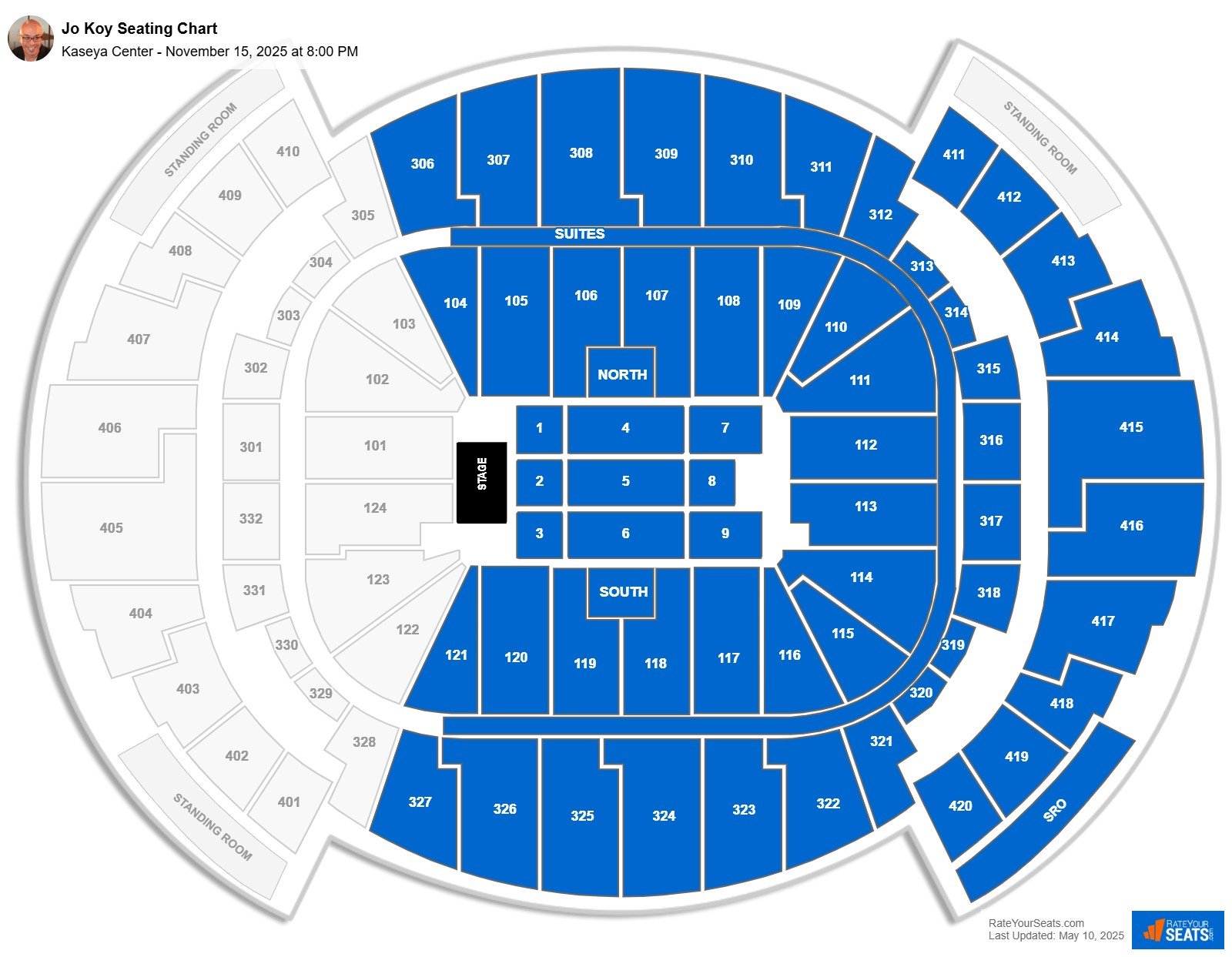 Jo Koy seating chart Kaseya Center