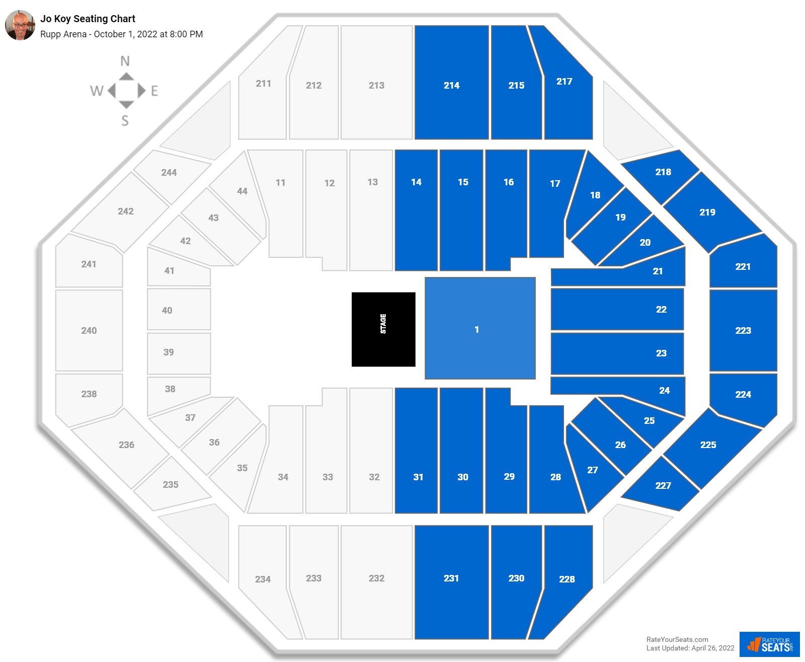 Jo Koy seating chart Rupp Arena