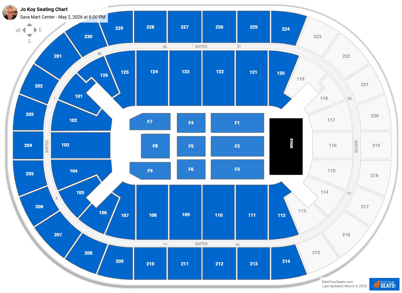 Jo Koy seating chart Save Mart Center