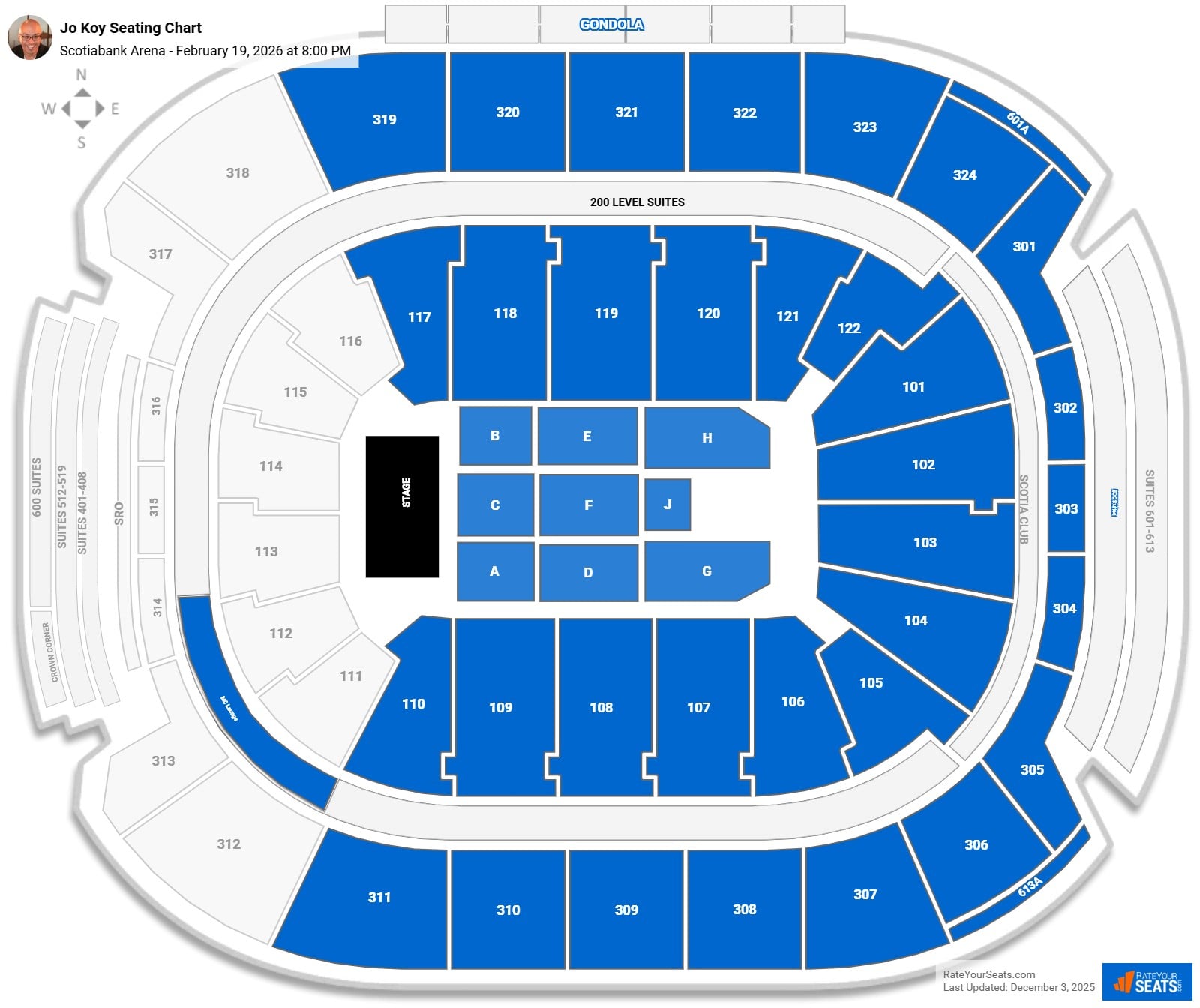 Jo Koy seating chart Scotiabank Arena