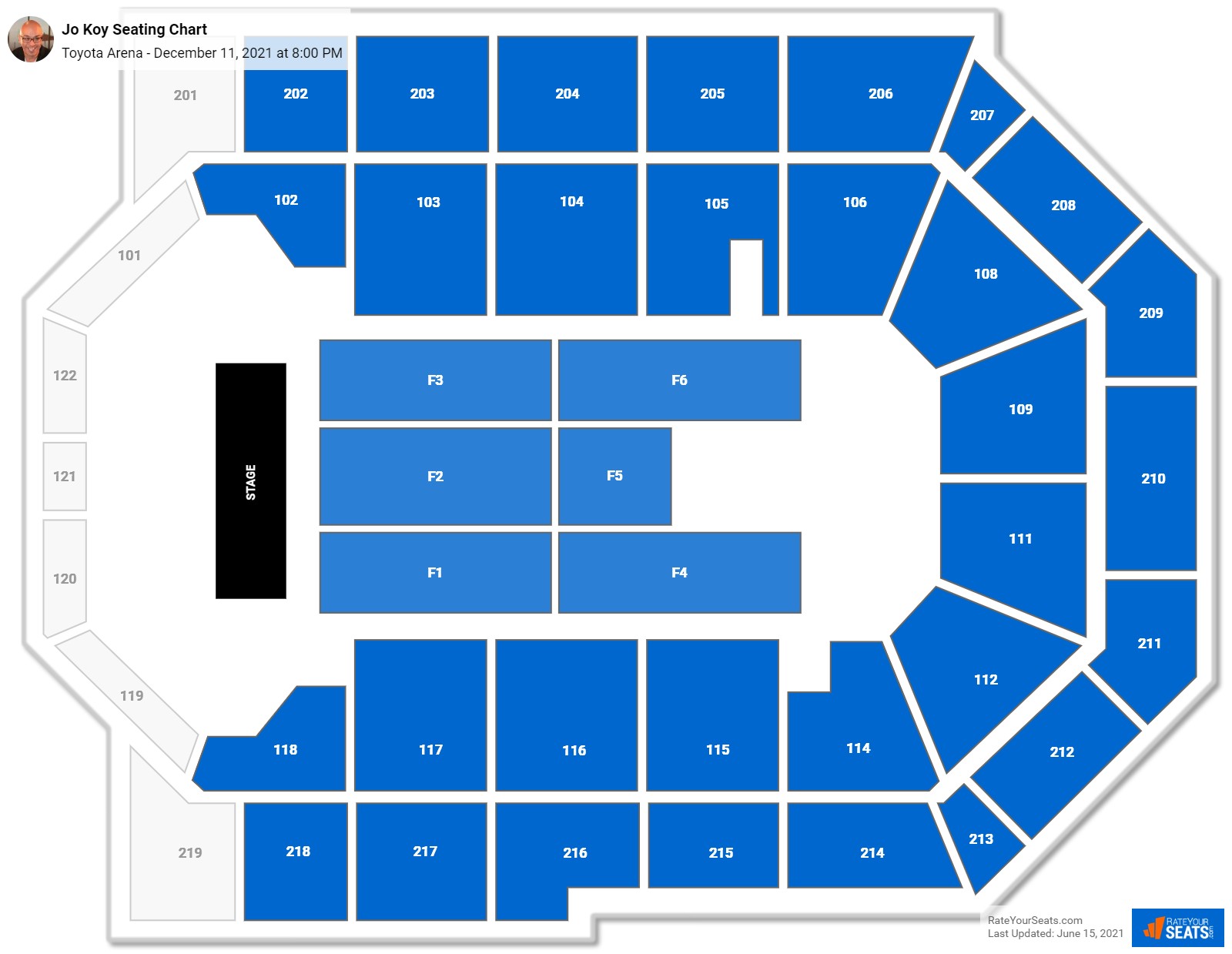 Jo Koy seating chart Toyota Arena