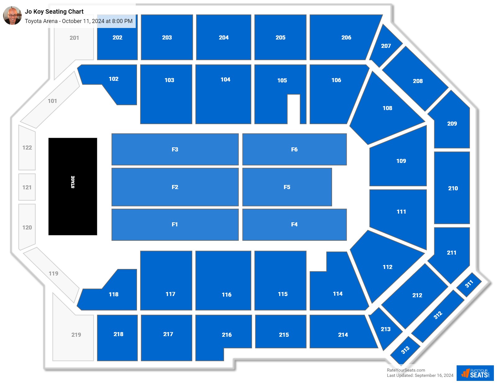 Toyota Arena Seating Chart - RateYourSeats.com