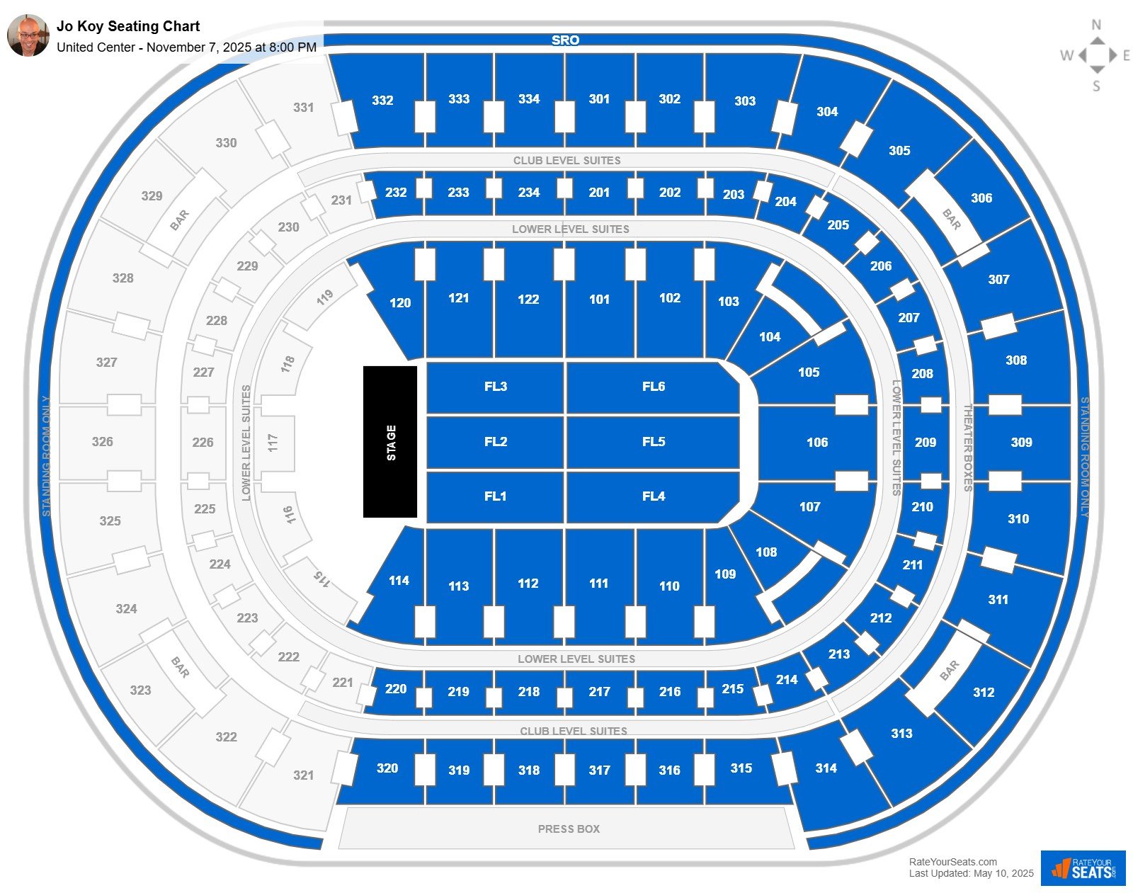 Jo Koy seating chart United Center