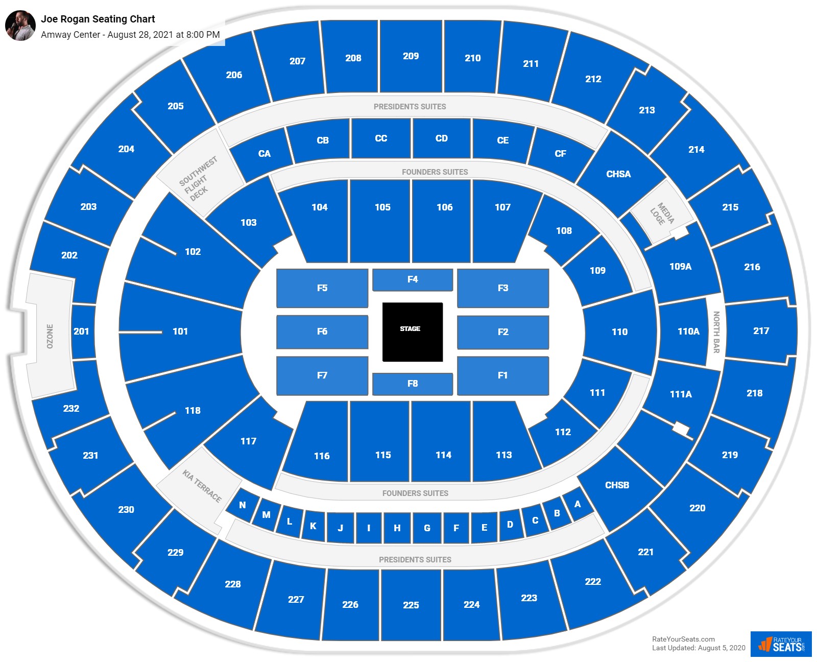 Amway Center Seating Charts for Concerts