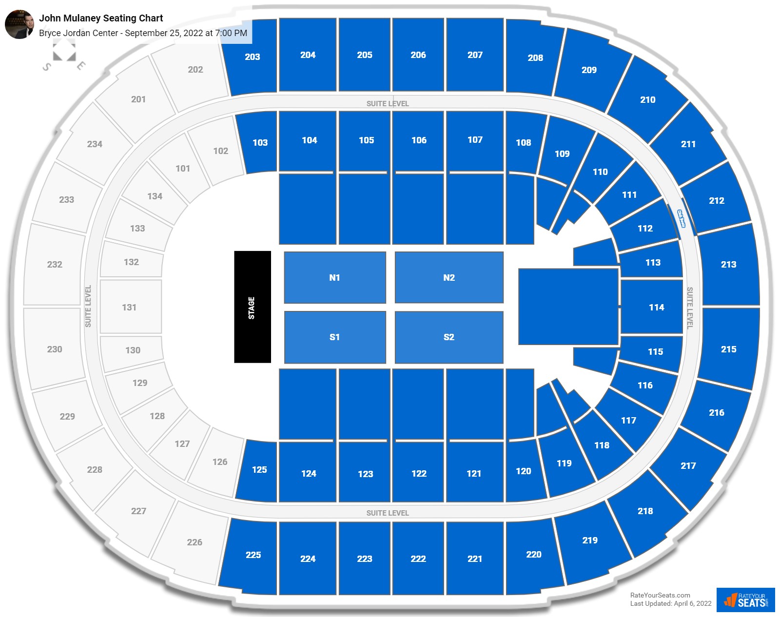 John Mulaney seating chart Bryce Jordan Center
