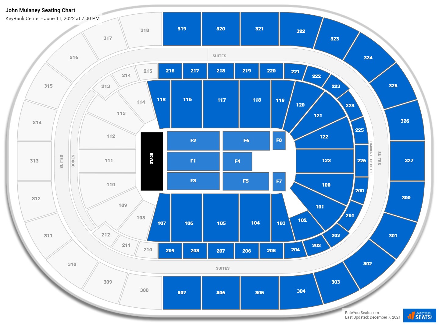 John Mulaney seating chart KeyBank Center