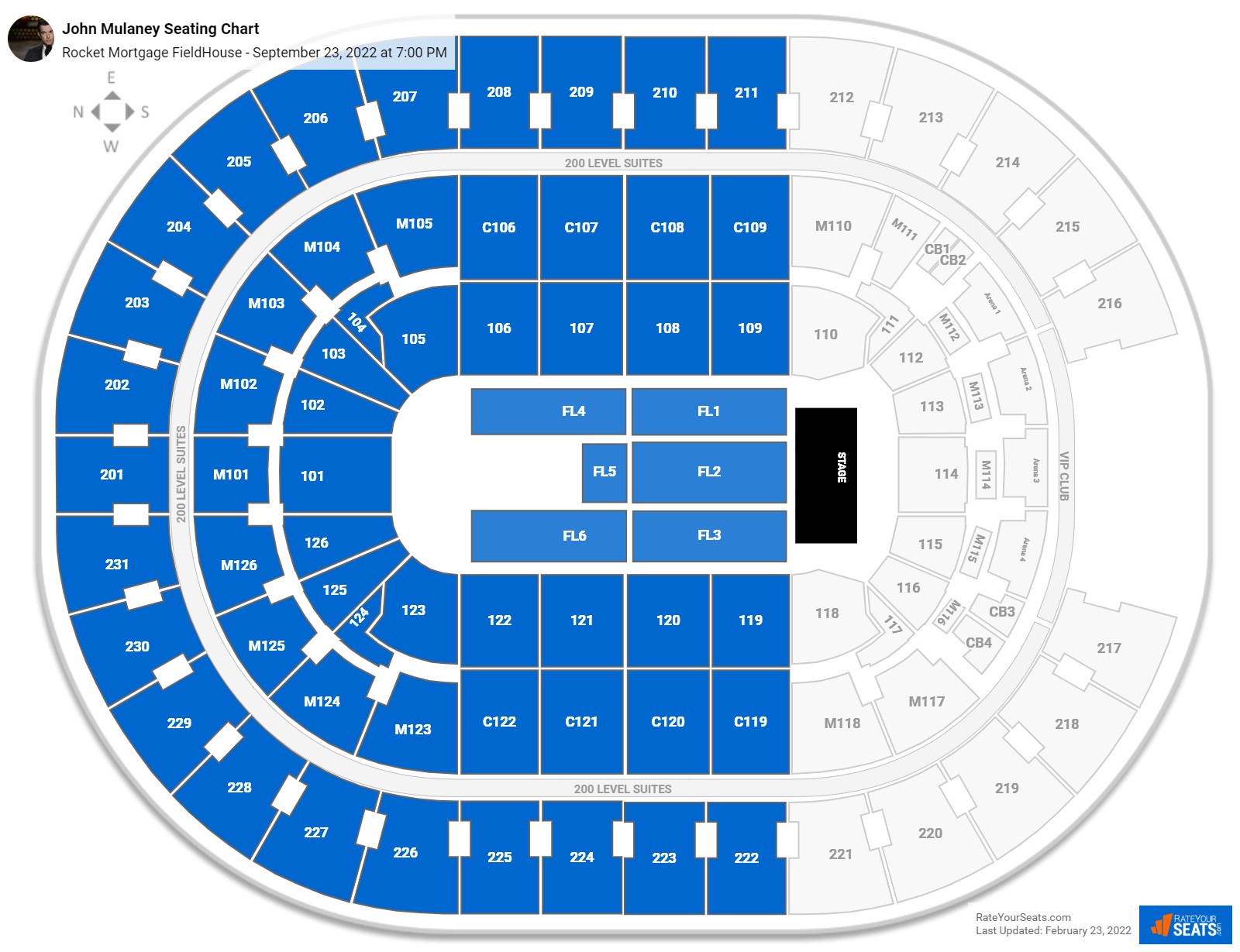 John Mulaney seating chart Rocket Mortgage FieldHouse