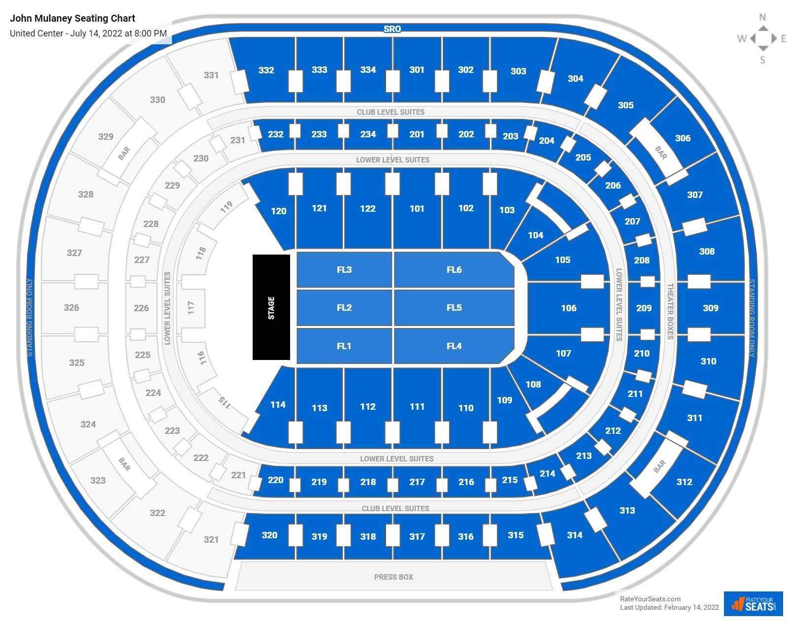 John Mulaney seating chart United Center