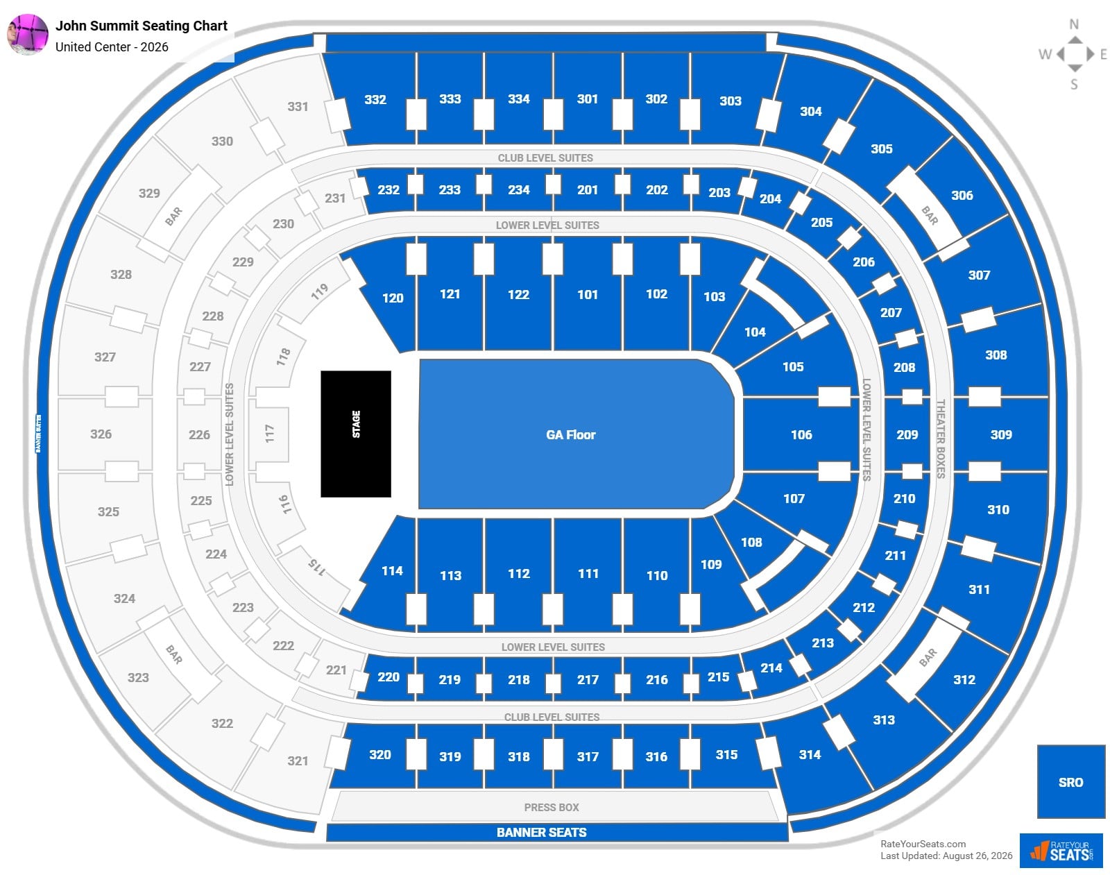 John Summit Seating Chart at United Center