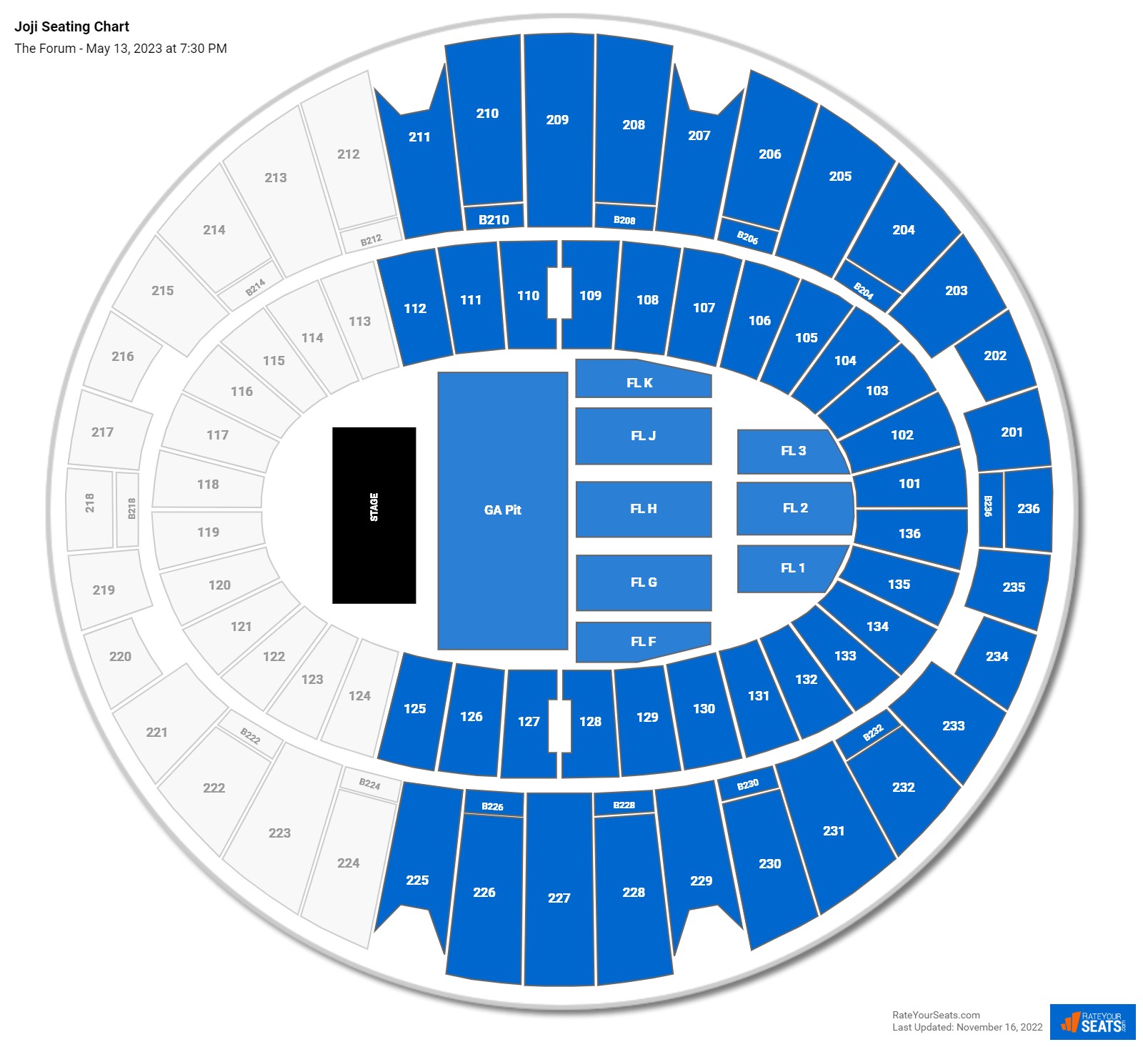 Joji seating chart The Forum
