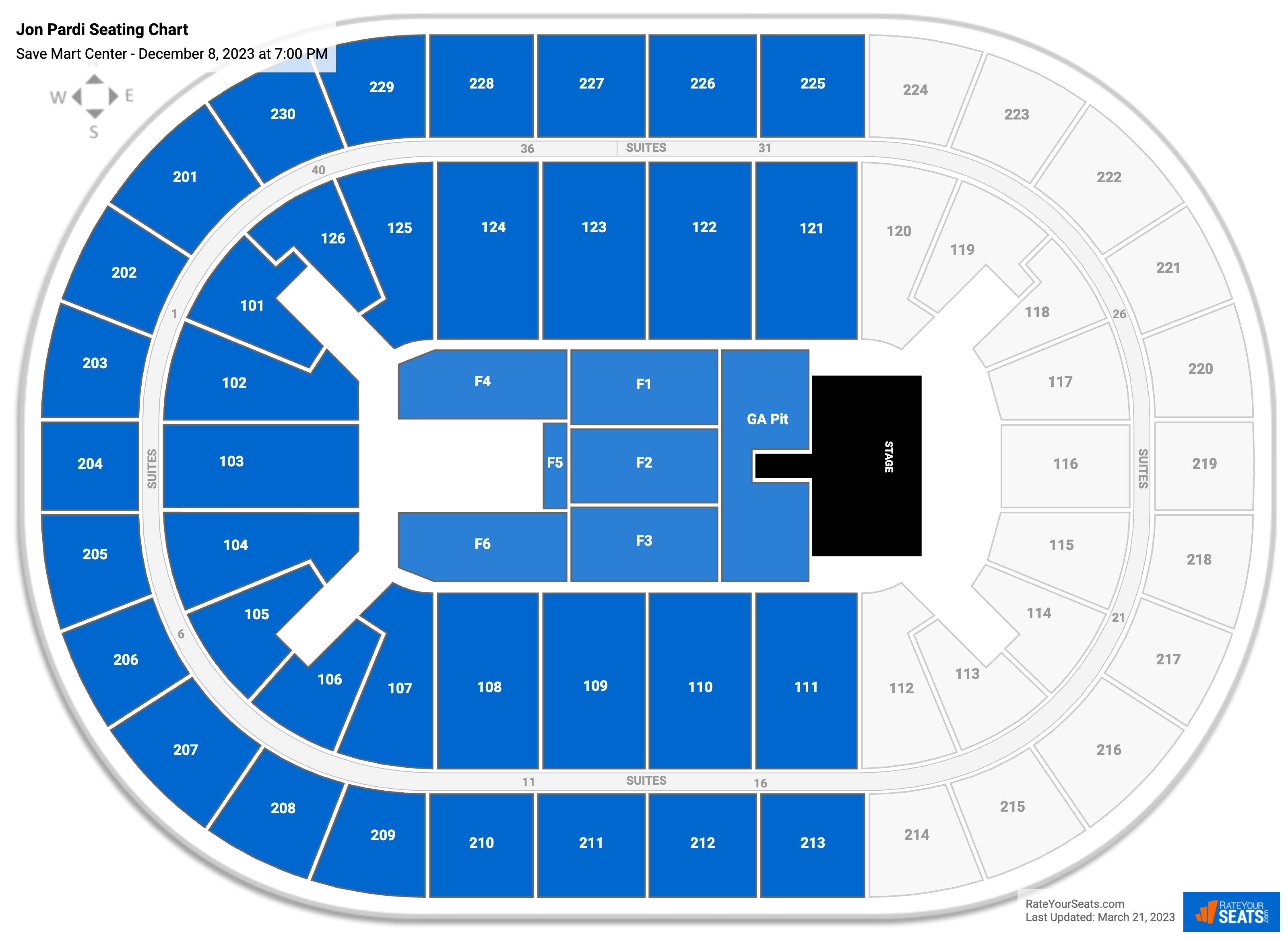 Jon Pardi seating chart Save Mart Center