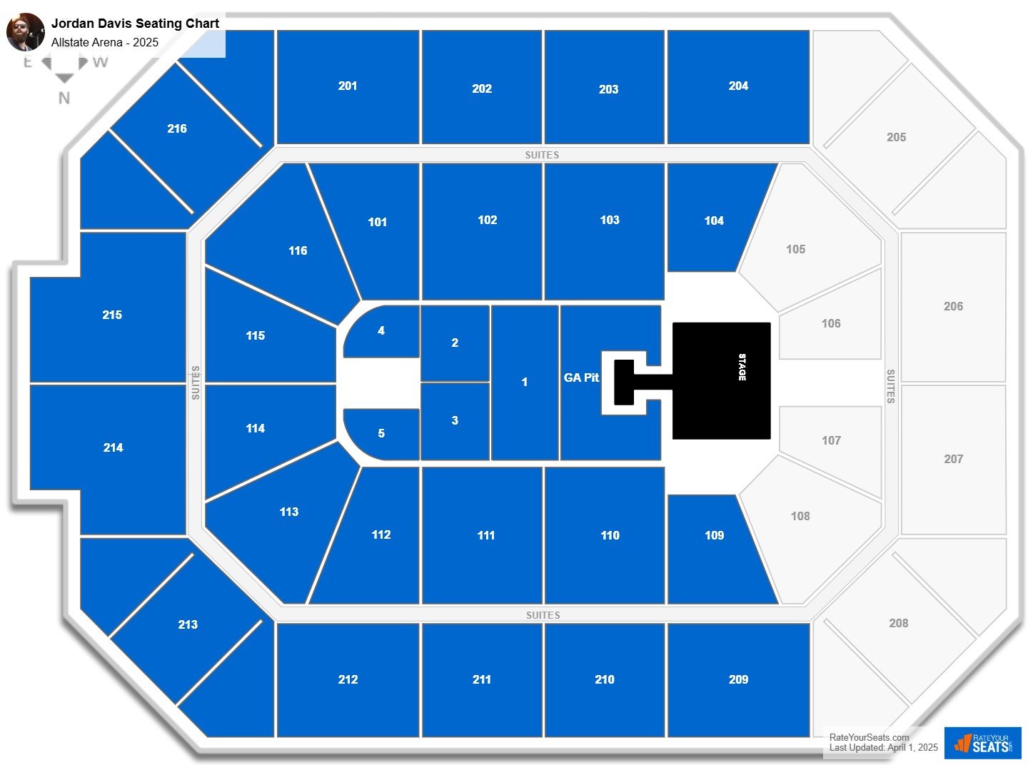 Jordan Davis seating chart Allstate Arena