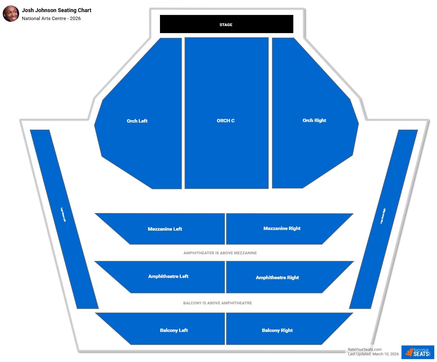 Josh Johnson seating chart National Arts Centre