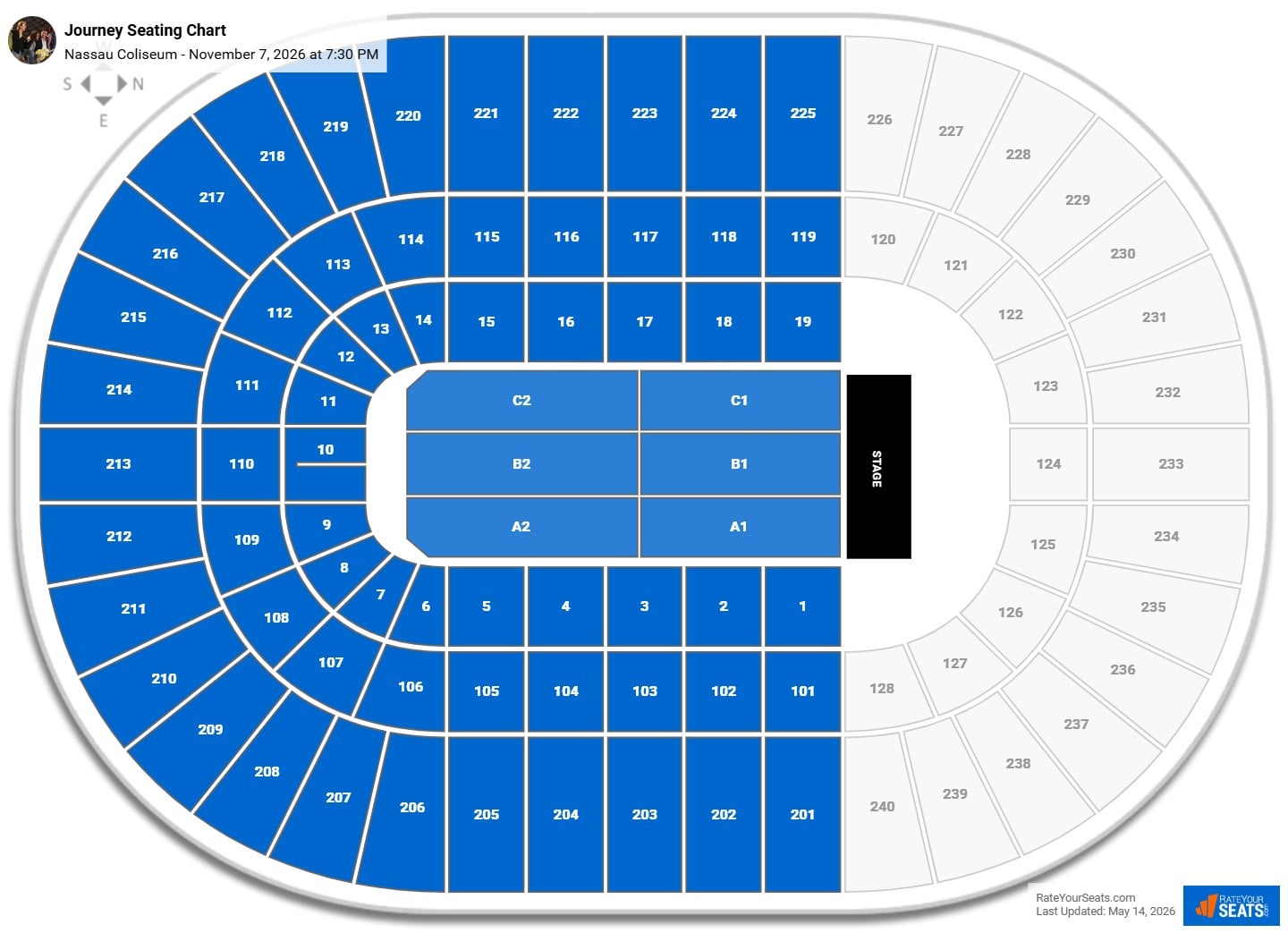 Journey Seating Chart at Nassau Coliseum