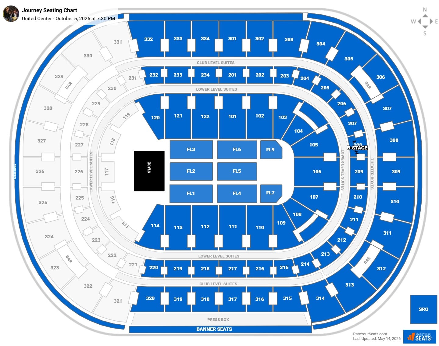 Journey Seating Chart at United Center