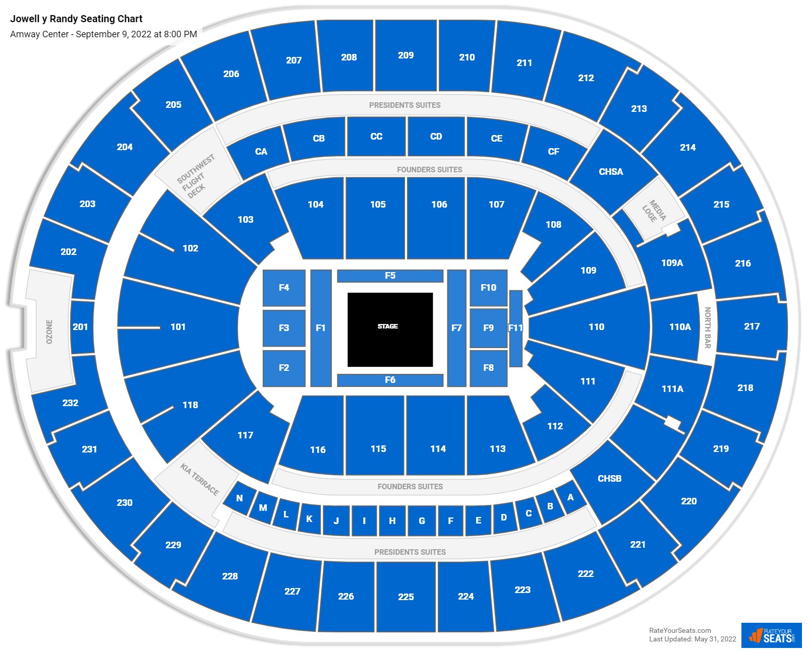 Jowell y Randy seating chart Amway Center