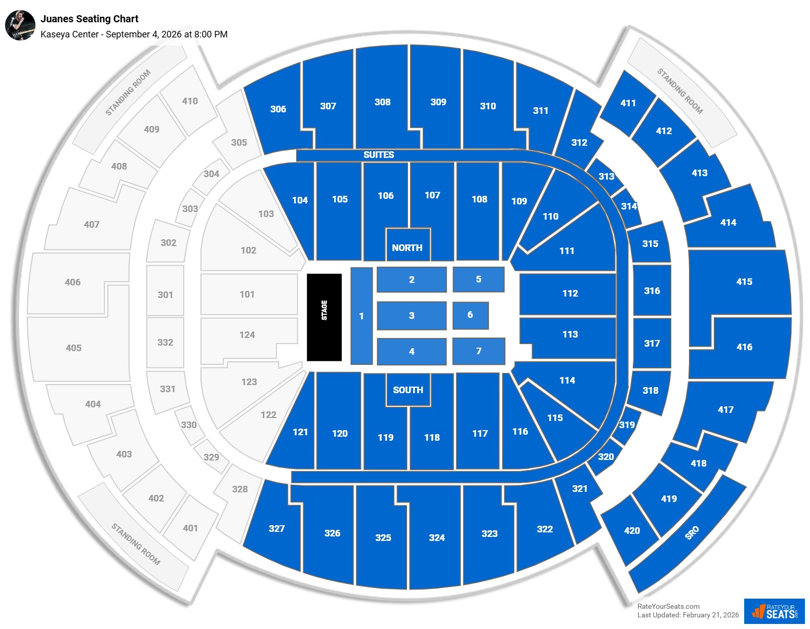 Juanes seating chart Kaseya Center