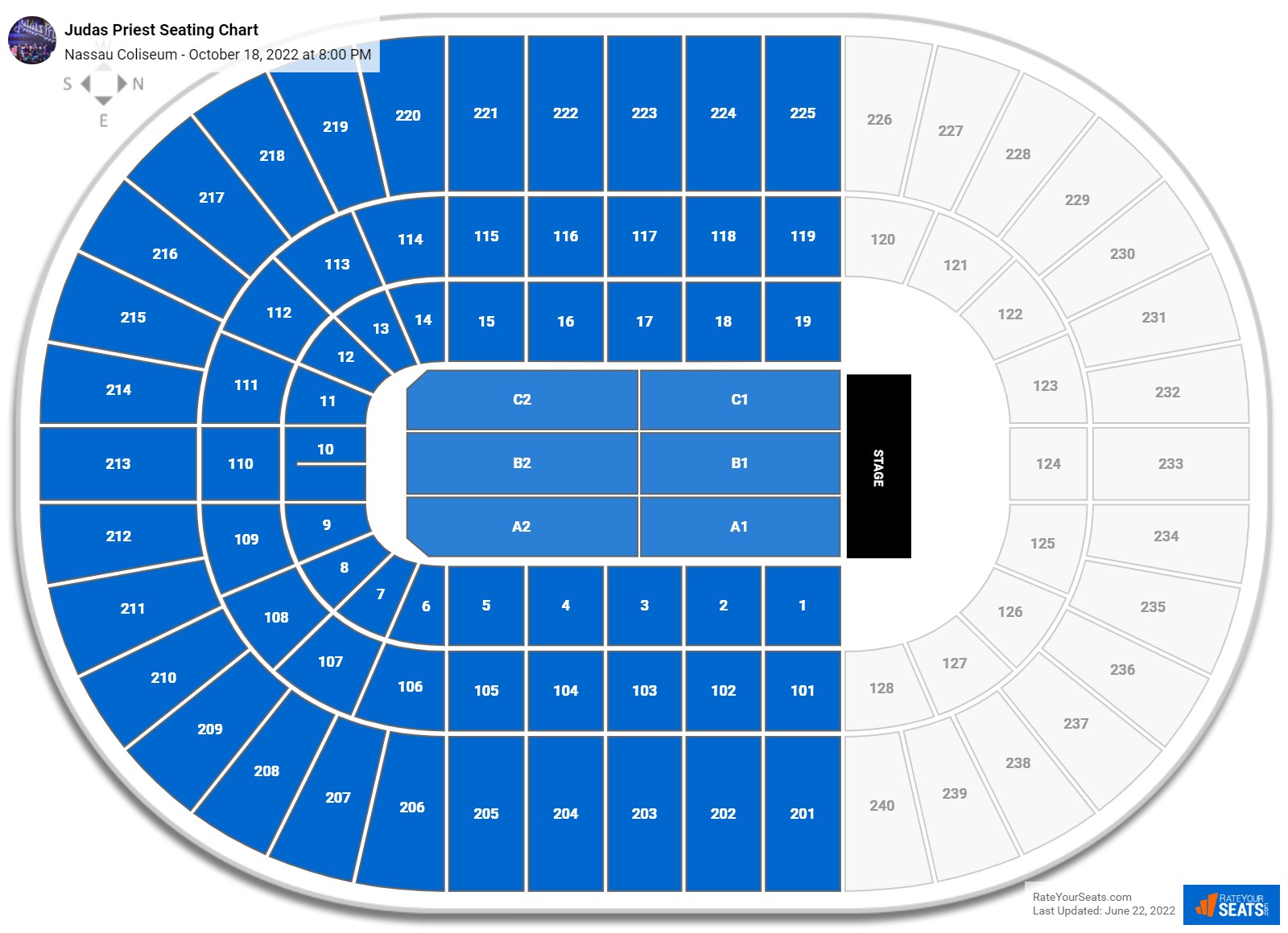 Judas Priest seating chart Nassau Coliseum