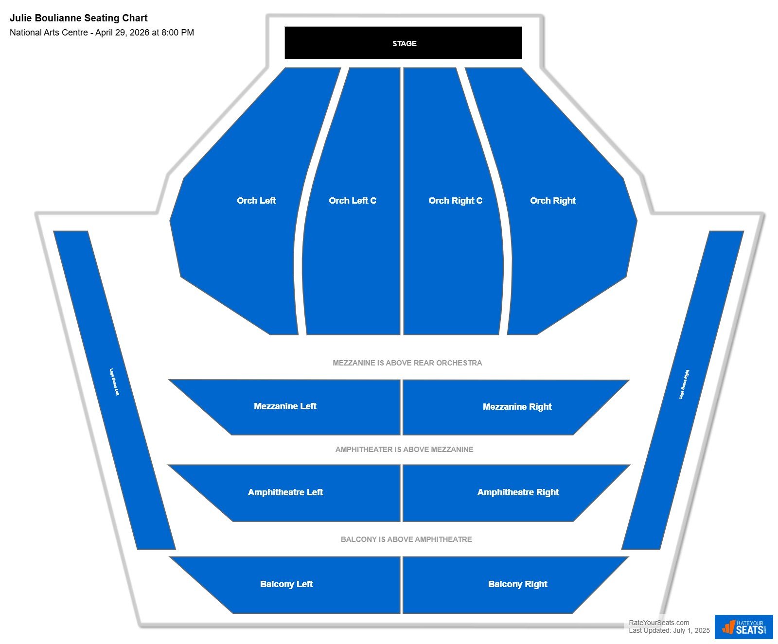 Julie Boulianne seating chart National Arts Centre