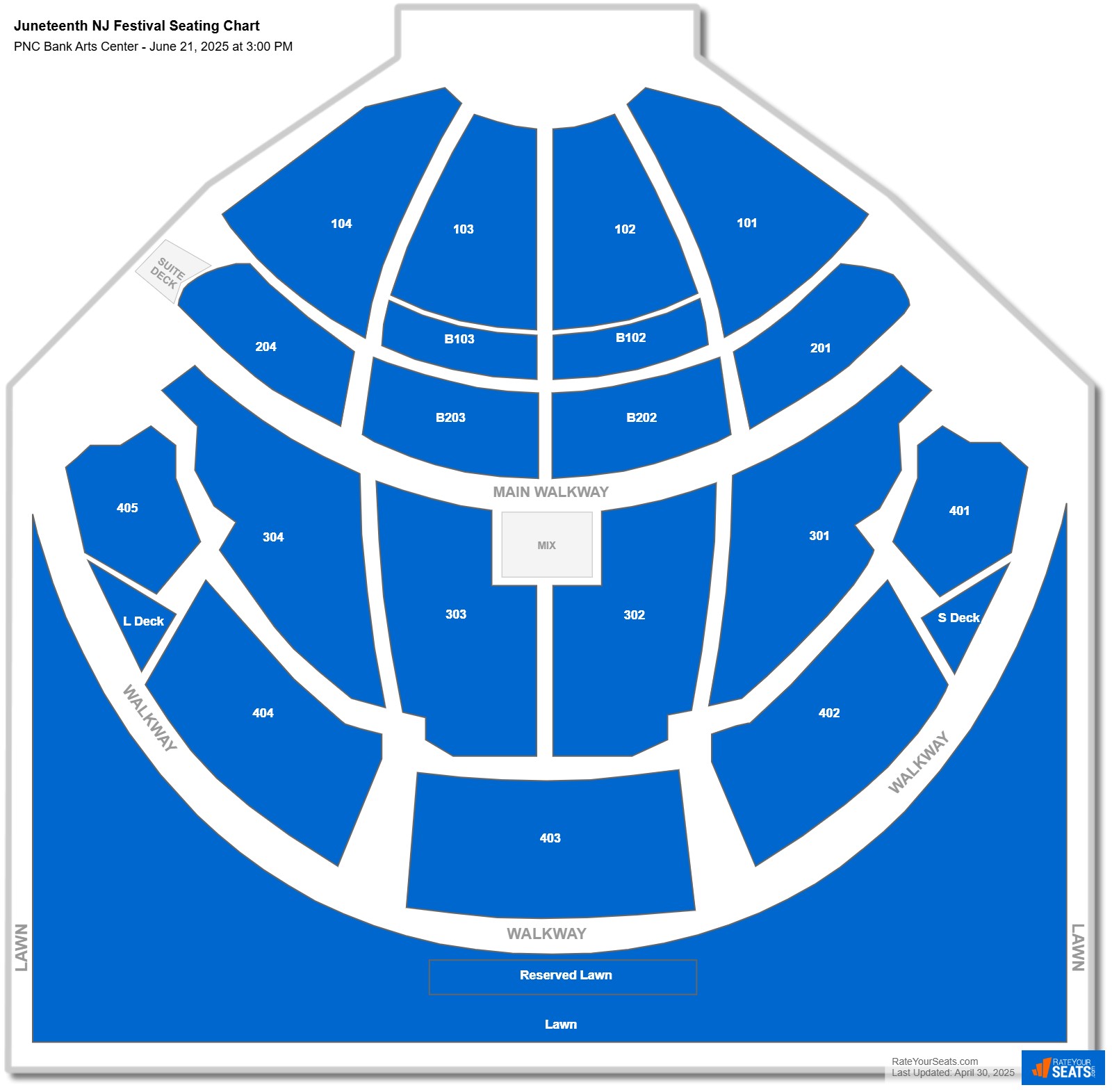 Juneteenth NJ Festival seating chart PNC Bank Arts Center