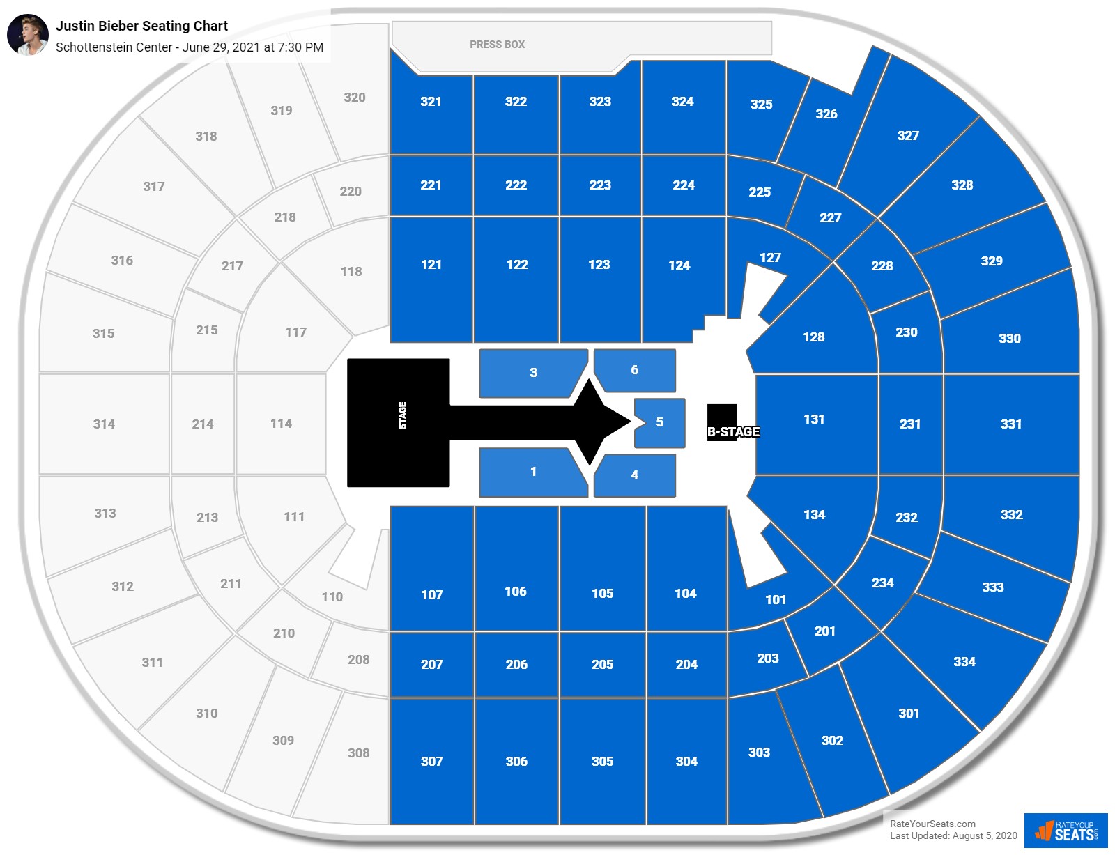 Justin Bieber seating chart Schottenstein Center