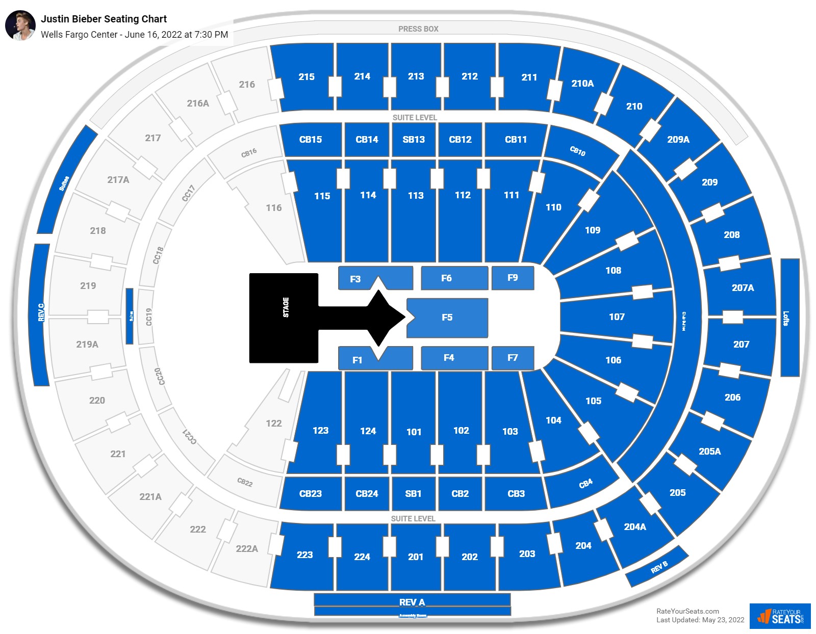 Justin Bieber seating chart Wells Fargo Center