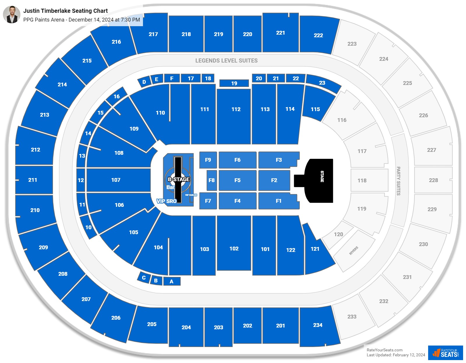 PPG Paints Arena Concert Seating Chart