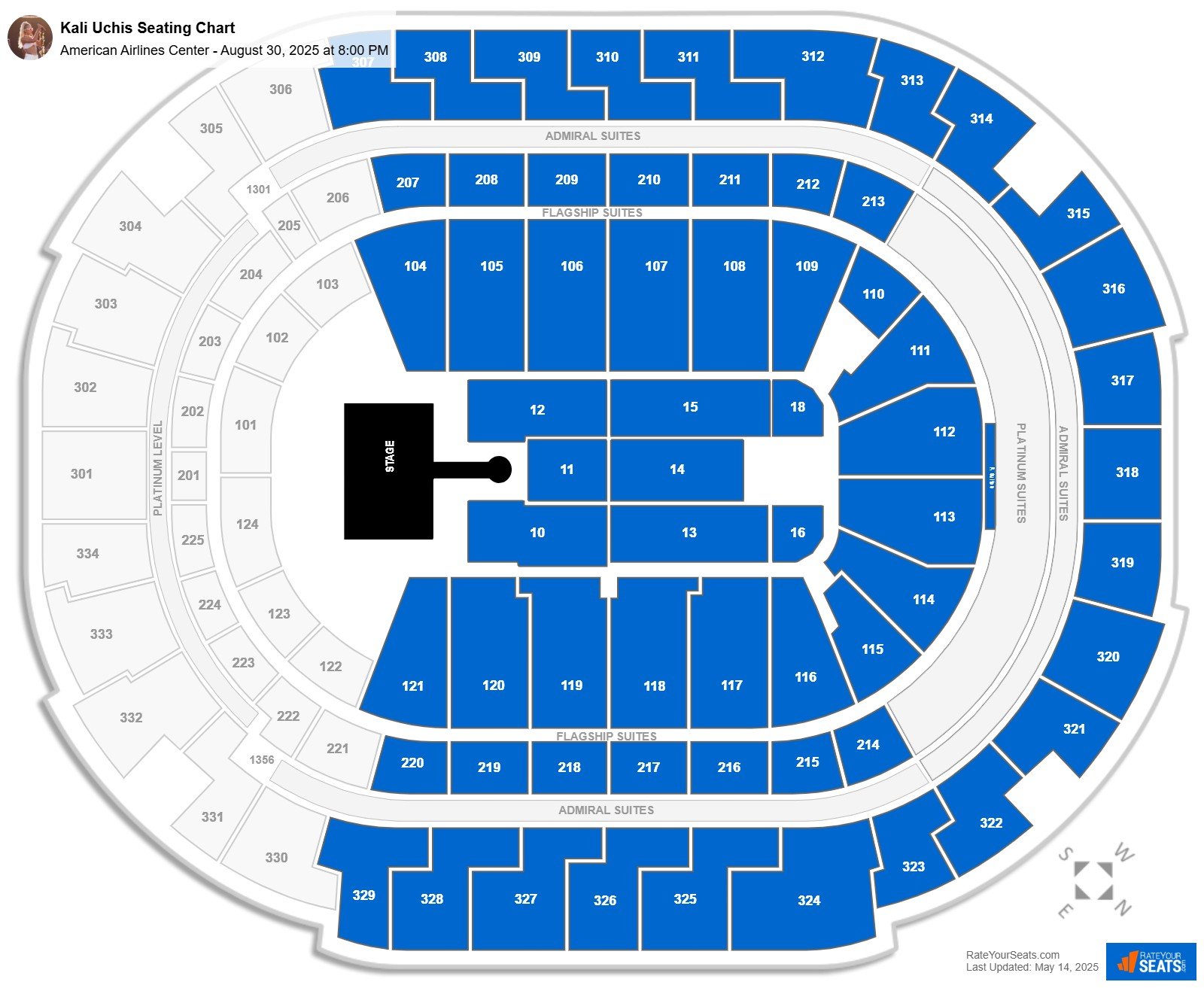 Kali Uchis seating chart American Airlines Center