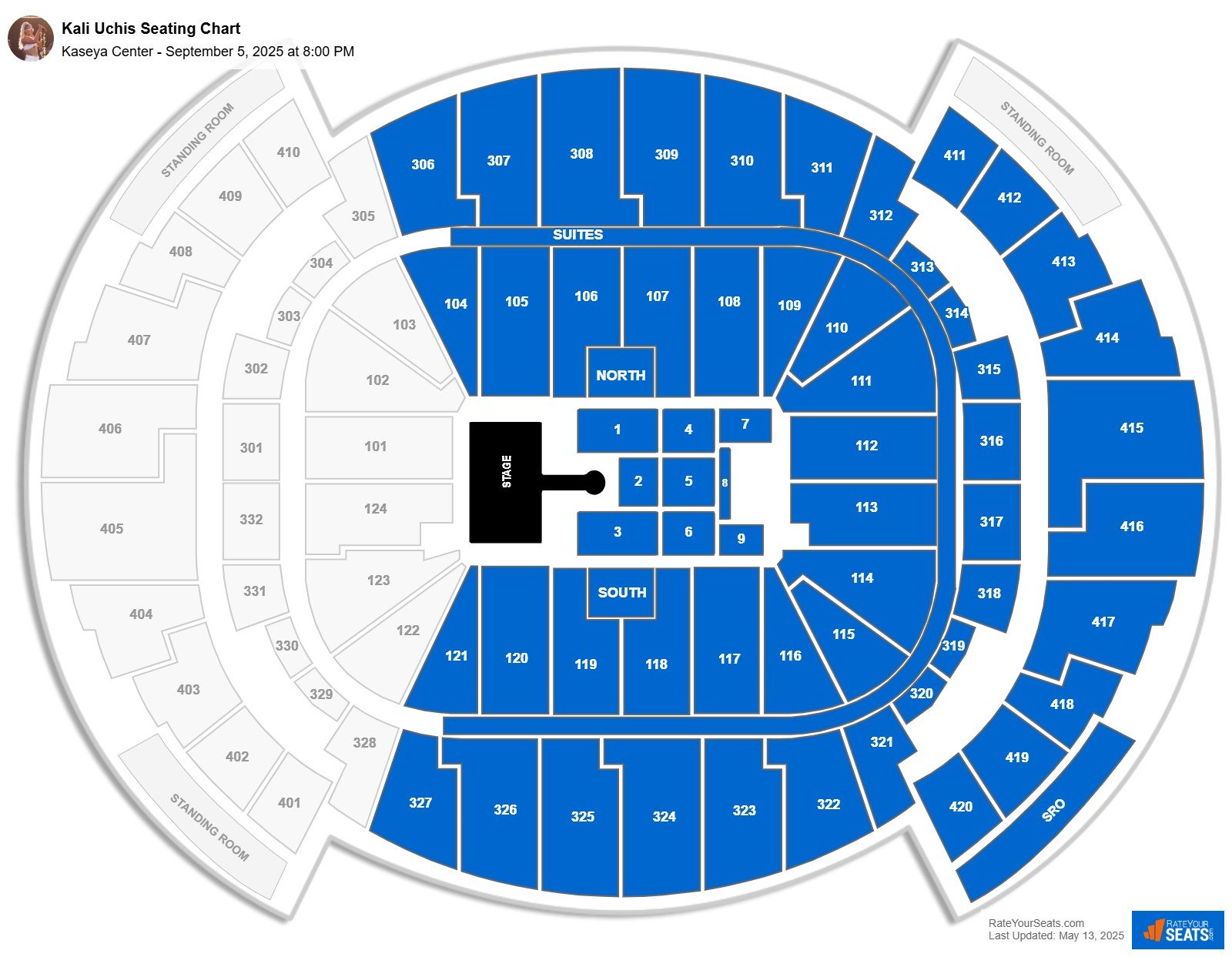 Kali Uchis seating chart Kaseya Center