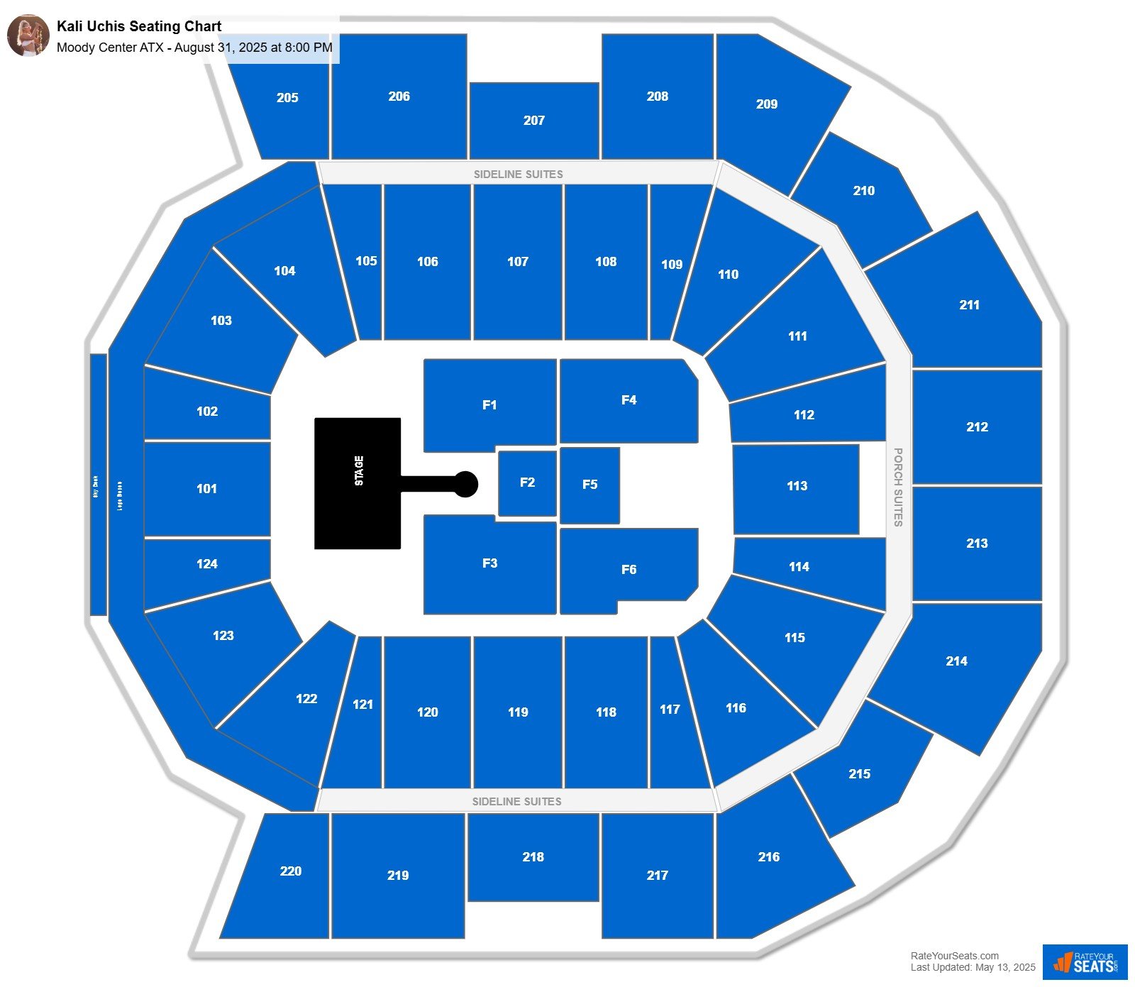 Kali Uchis seating chart Moody Center ATX