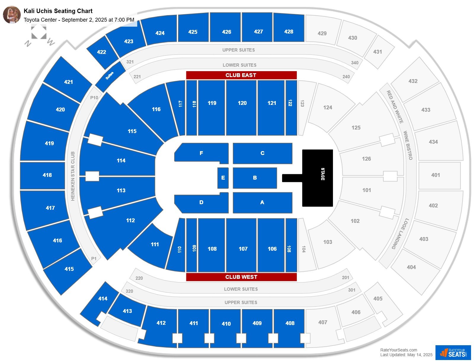 Kali Uchis seating chart Toyota Center